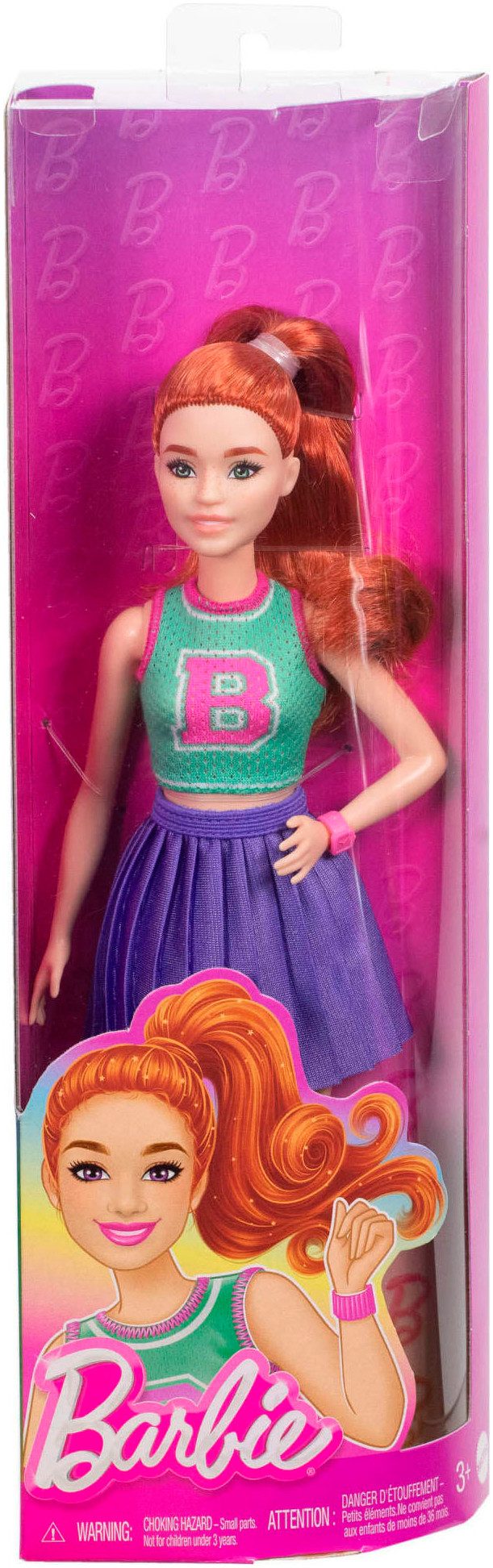 Barbie Anziehpuppe Fashionistas, Nr. 232 mit Jersey-Oberteil, Faltenrock un günstig online kaufen
