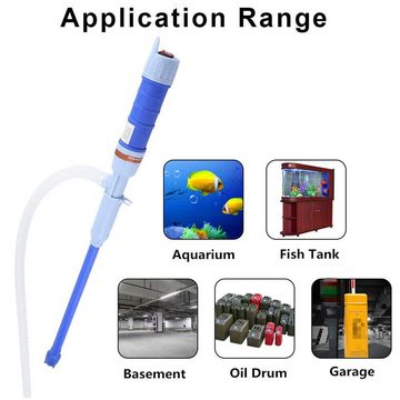 BlingBin Elektropumpe Elektrische Siphon Pumpe Batteriepumpe Kanisterpumpe (1er Set, 1-tlg), Umfüllpumpe Diesel Blau
