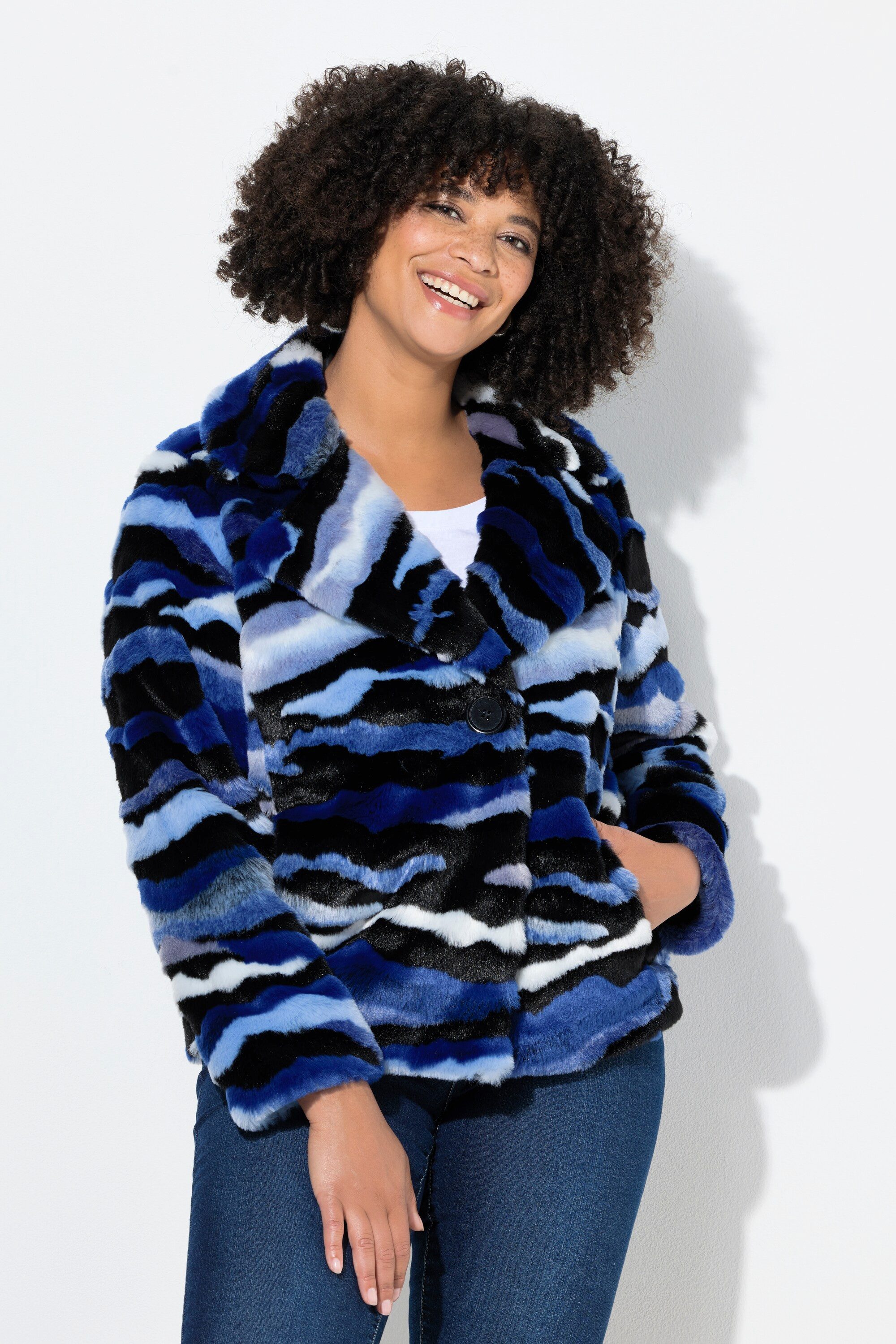 Angel of Style Sommerjacke Plüschjacke Straight Fit offene Form günstig online kaufen