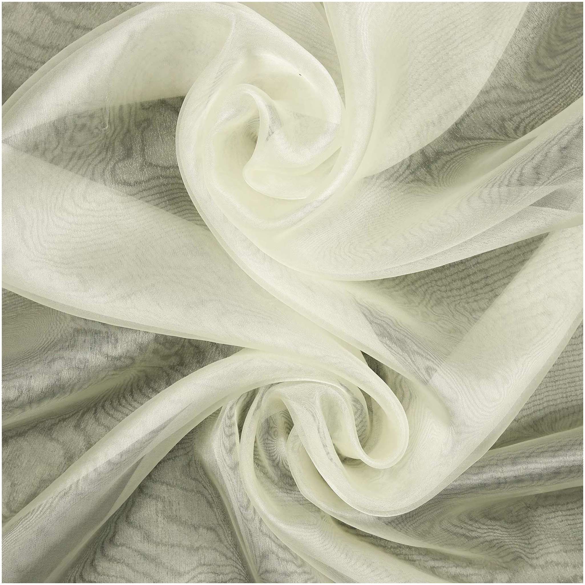 maDDma Stoff Organza Tüll Kostümstoff Chiffon Floristik 1 x 1,4 m Meterware, creme