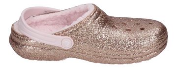 Crocs Classic Glitter Lined Clog 207462-2UB Hausschuh Gold Barely Pink