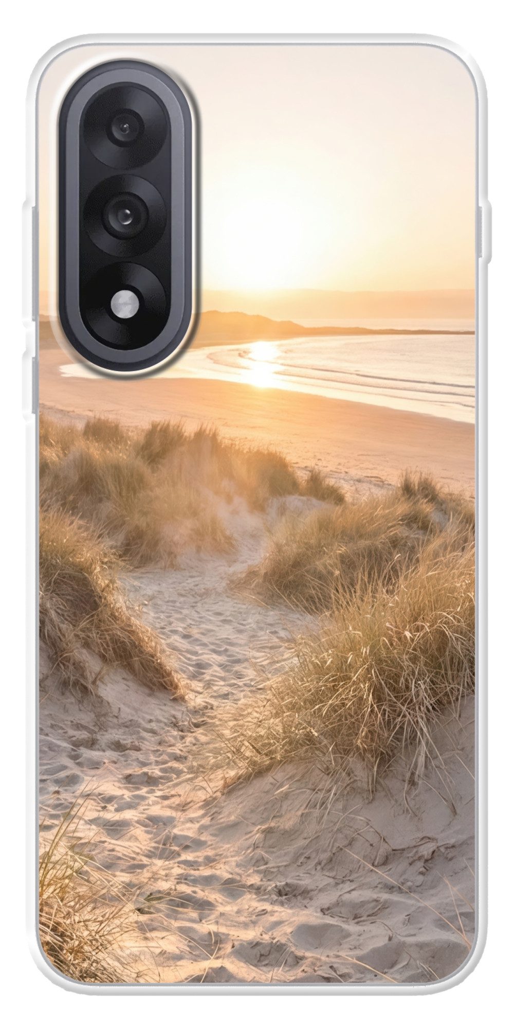 MuchoWow Handyhülle für OnePlus Nord 5 Dünen - Strand - Meer, Handy Case, Silikon, Bumper Case Dünn