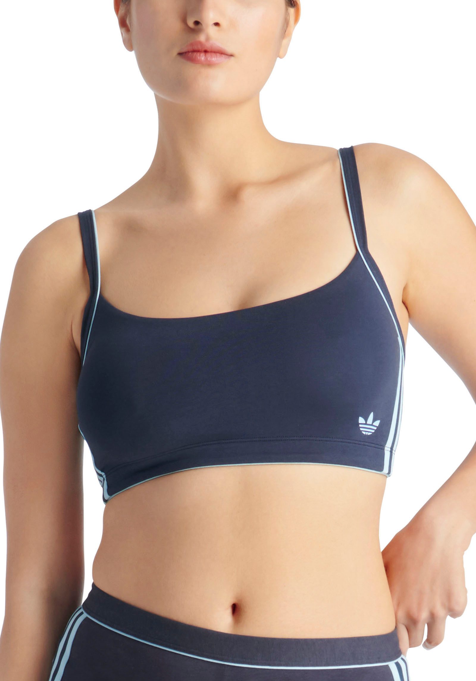 adidas Originals Bralette Comfort Flex Cotton atmungsaktiv, Baumwollmix, herausnehmbare Pads, elastisch