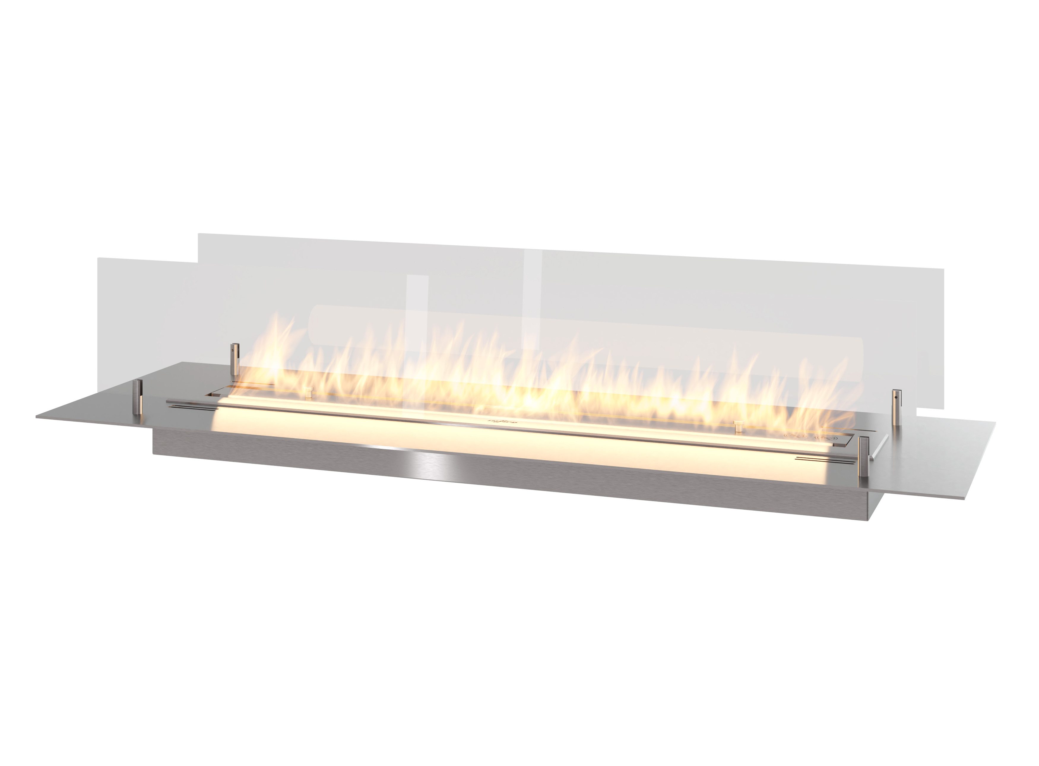 Infire Echtfeuer-Dekokamin Insert Simple Ethanolbrenner, bis 2 KW Heizleistung, TÜV zertifiziert