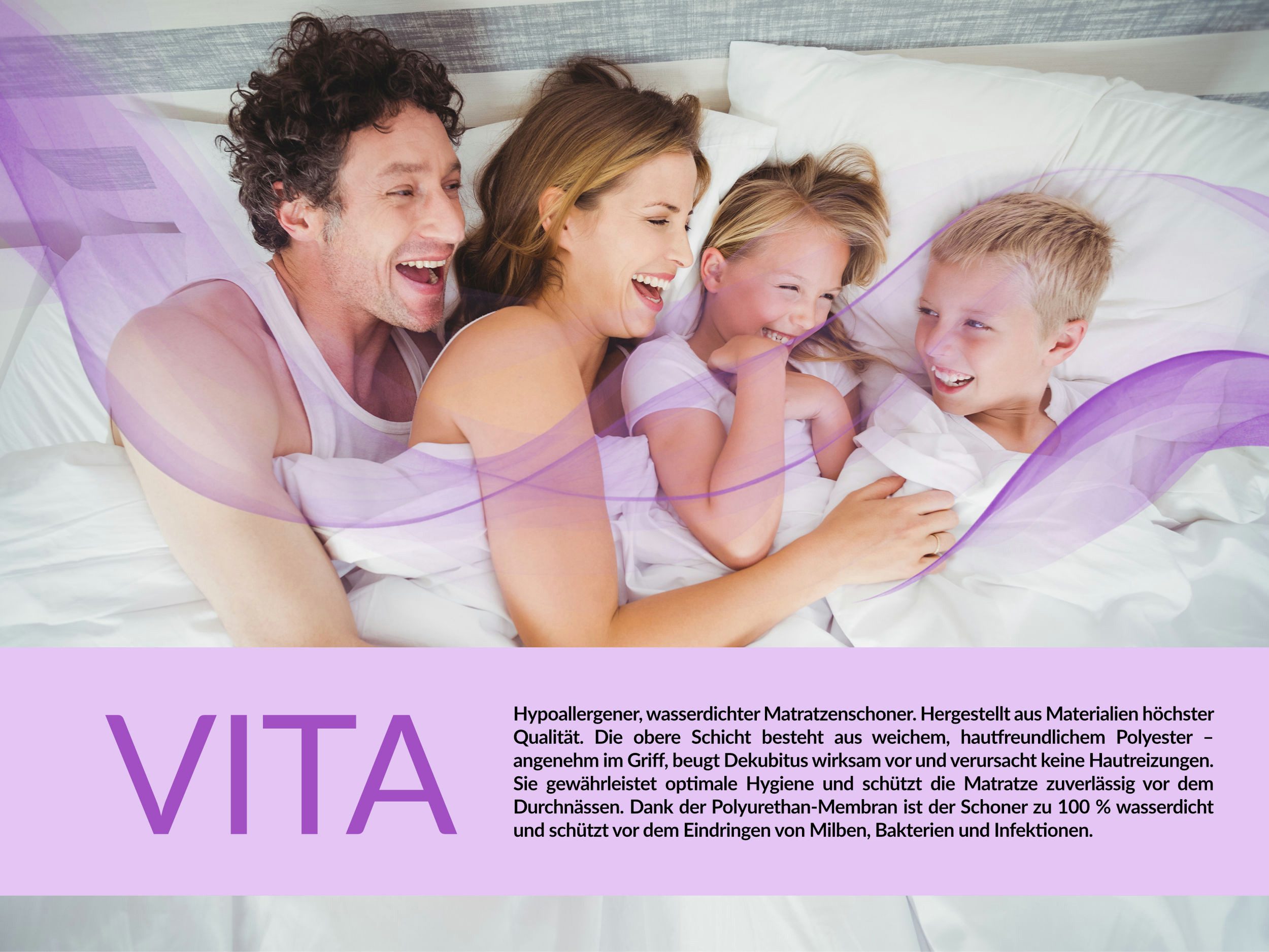 Matratzenauflage VITA MKS MÖBEL, Matratzenschoner mit Gummibändern, Polyurethan-Membran, wasserdichter – Bild 4 von 4