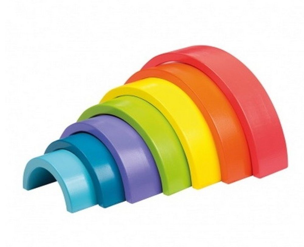 jouéco Lernspielzeug Holzspielzeug für Kinder • Motorik Regenbogen 26cm (7-St)