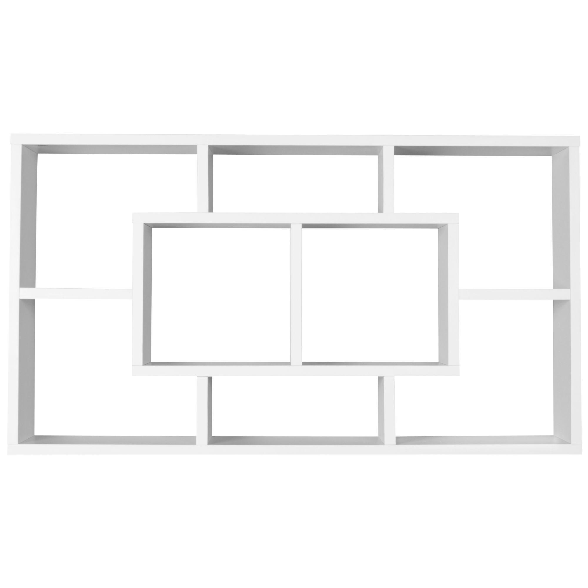 FINEBUY Wandregal SuVa7082_1, Weiß 85x47,5x16 cm günstig online kaufen