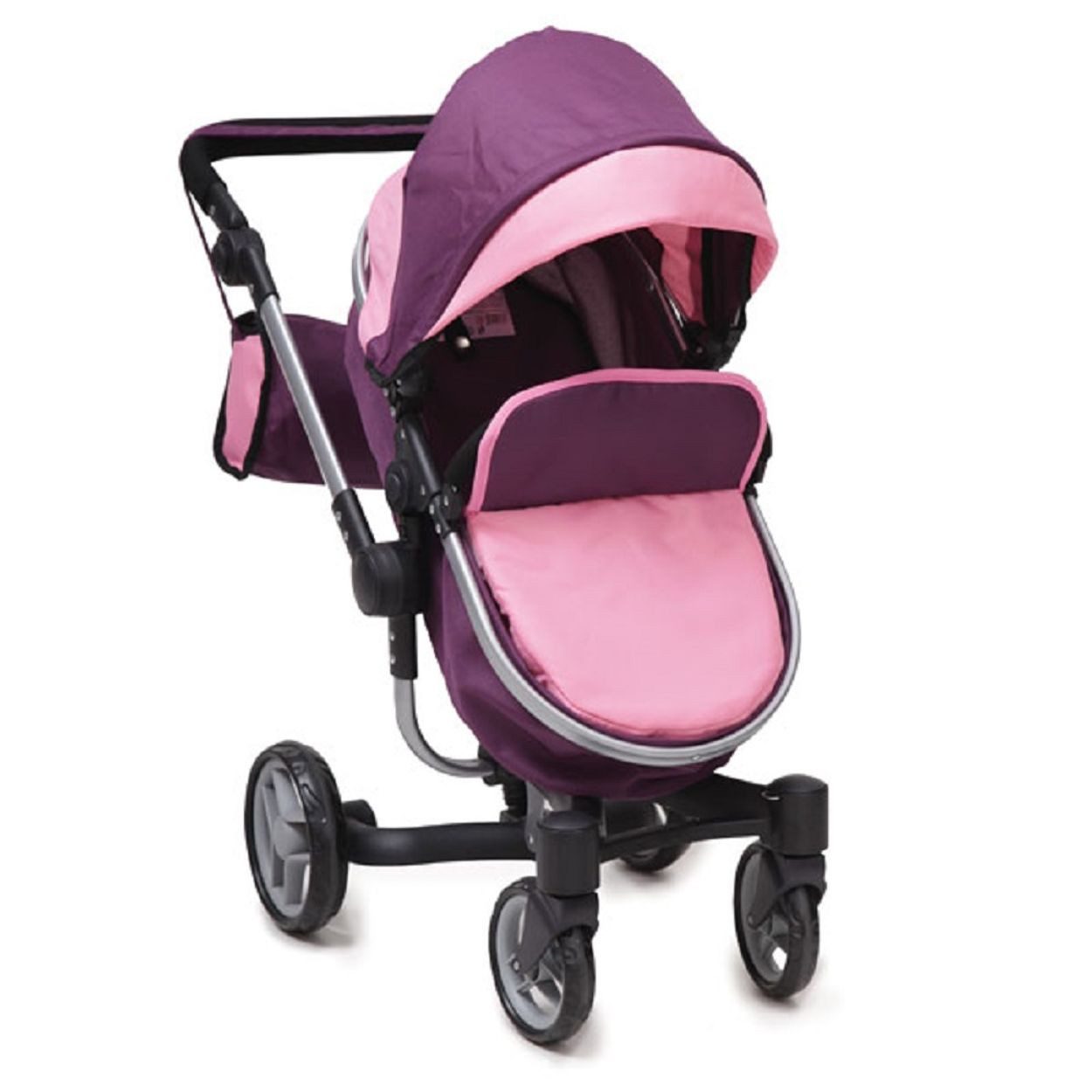 Moni Puppenbuggy Violette 9694, zusammenklappbar, Schwenkräder vorne, Sonnendach, ab 3 Jahren