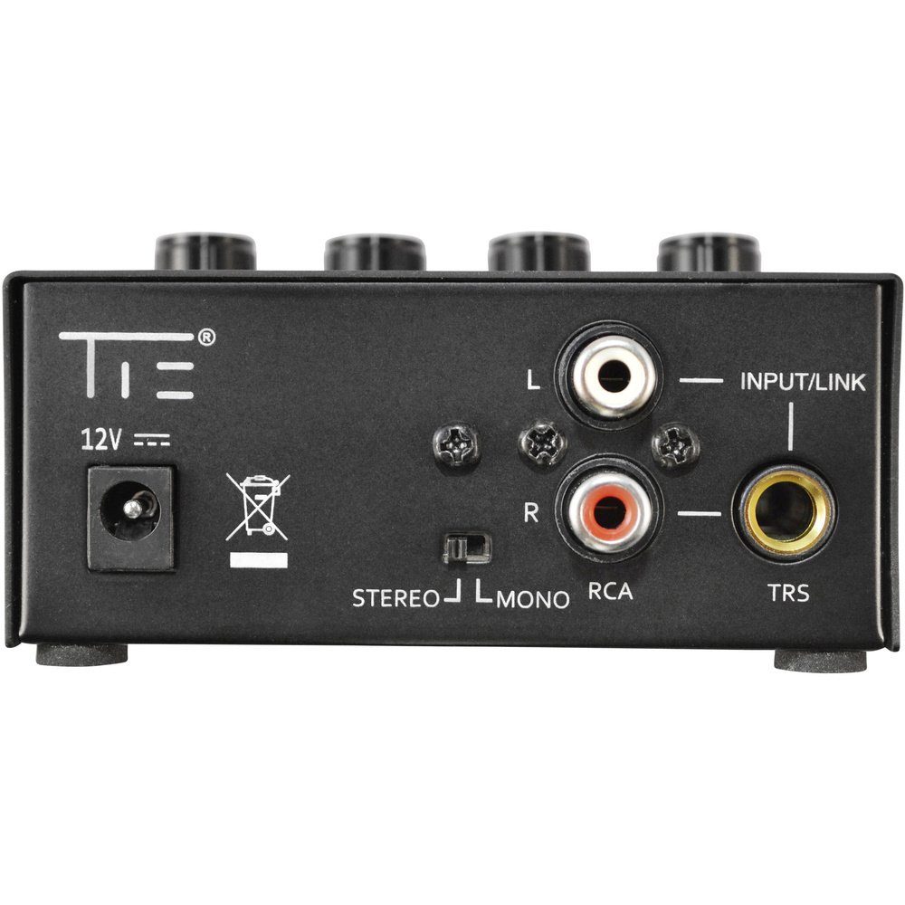 Tie Studio Tie Studio 4 Kanal Kopfhörerverstärker Schwarz Kopfhörerverstärker