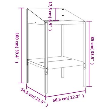 vidaXL Pflanzentreppe Pflanzenständer Anthrazit 56,5x54,5x100 cm Verzinkter Stahl Pflanztisc