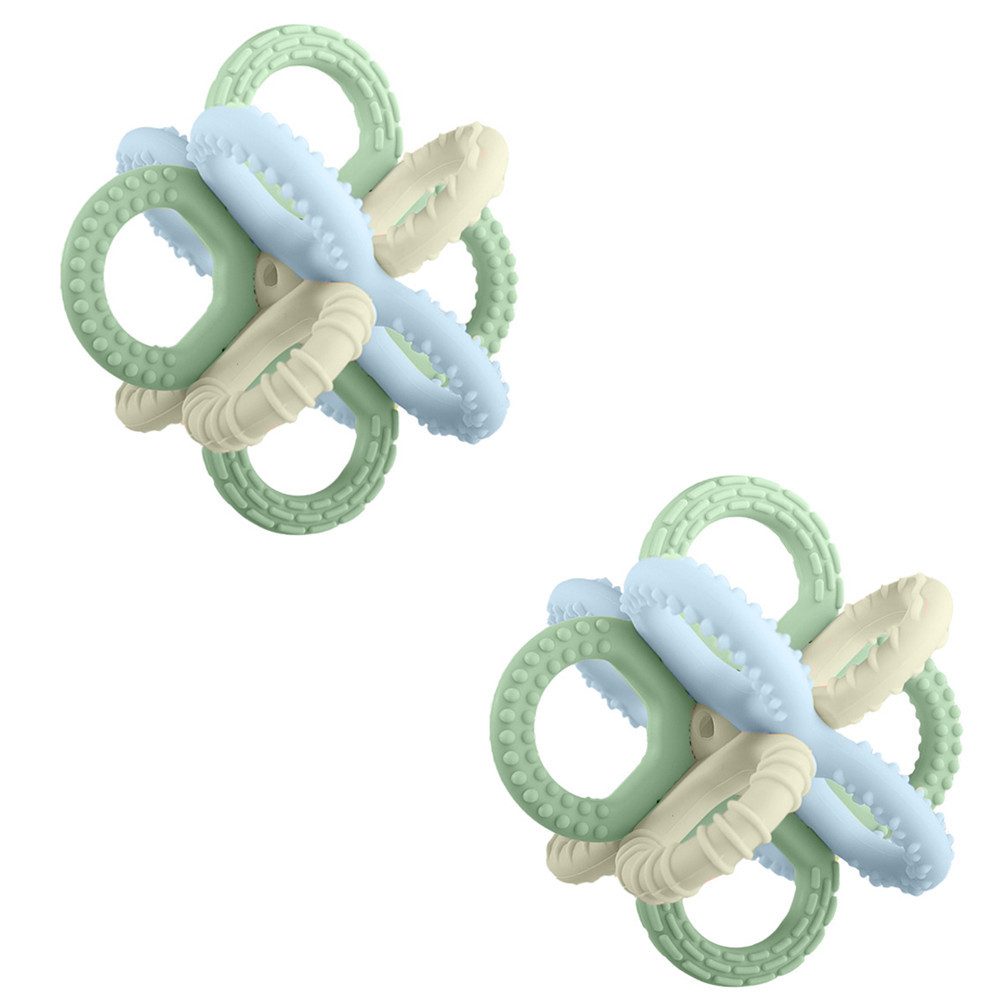 CLTYQ Beißring Beißring Spielzeug für Babys, Zahnungshilfe Spielzeug für Neugeborene, (2-tlg), aus Silikonbeißringen,Geburtsgeschenk,Zahnungs-Spielzeug zur Linderung