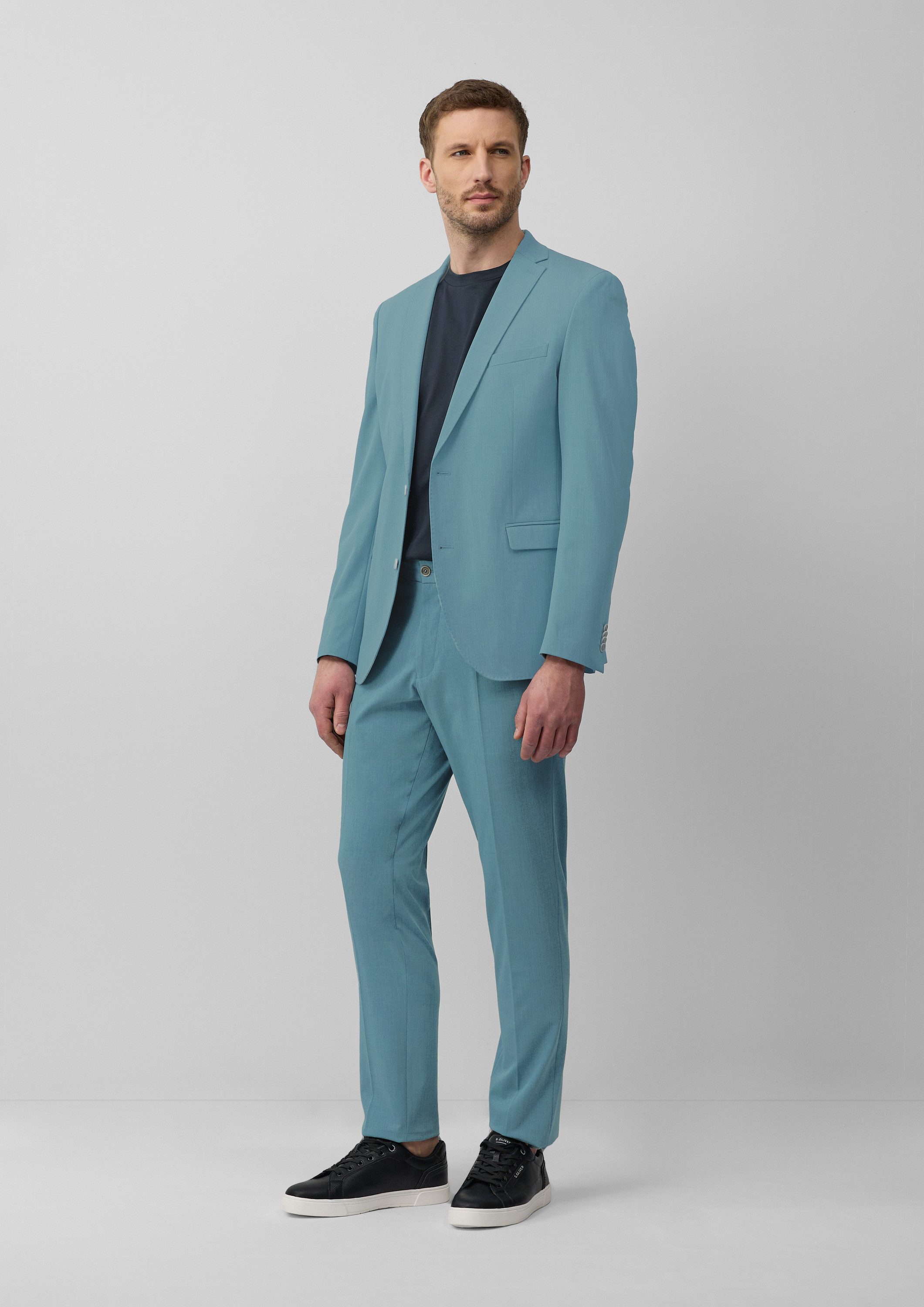 s.Oliver Chinos Hose S.OPURE s.O PURE: Anzughose aus meliertem Stretch-Twill
