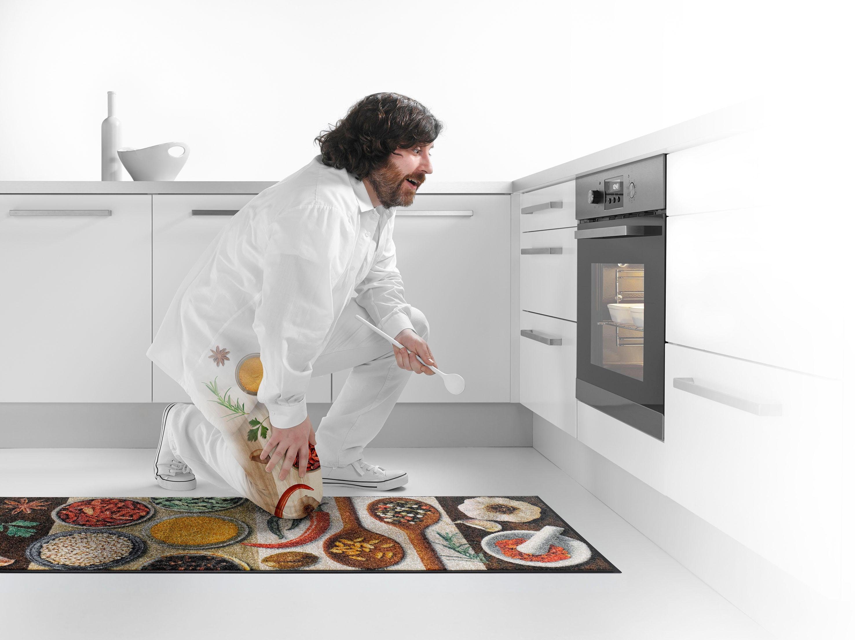 wash+dry by Kleen-Tex Küchenläufer Hot Spices, rechteckig, Höhe: 9 mm, Tepp günstig online kaufen