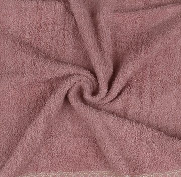 Sarcia.eu Badetücher Rosa Baumwollhandtuch mit Goldstickerei, Handtuch 48x100 cm x1
