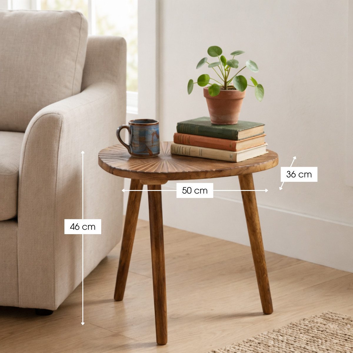 Mica Decorations Beistelltisch Mica Decorations Pomante Beistelltisch – Mangoholz