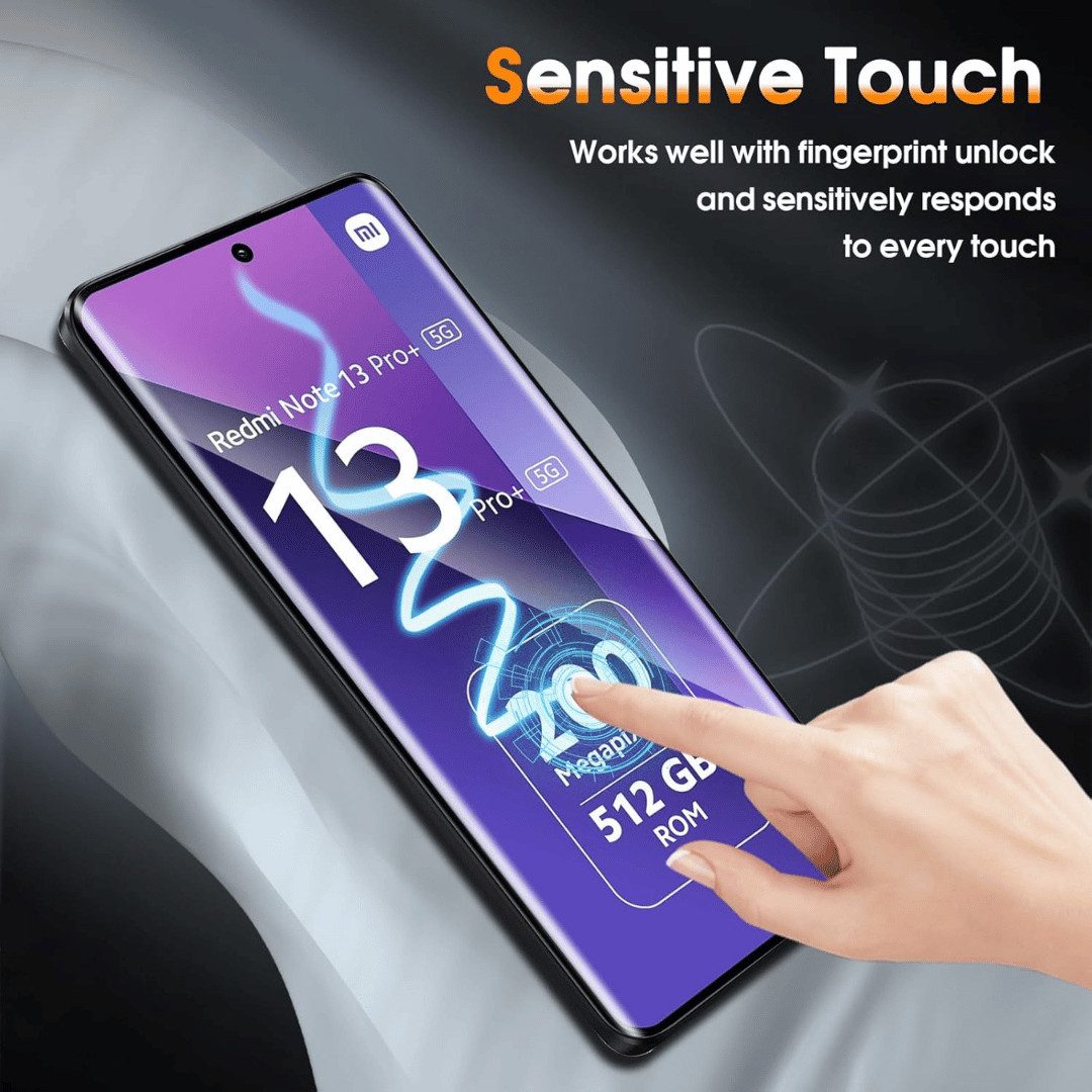 SmartUP Displayschutzglas 2X Schutzglas für Xiaomi Redmi Note 13 Pro Plus 5G Panzerfolie Display für Für Xiaomi Redmi Note 13 Pro Plus 5G, kompletter Rundumschu – Bild 4 von 5