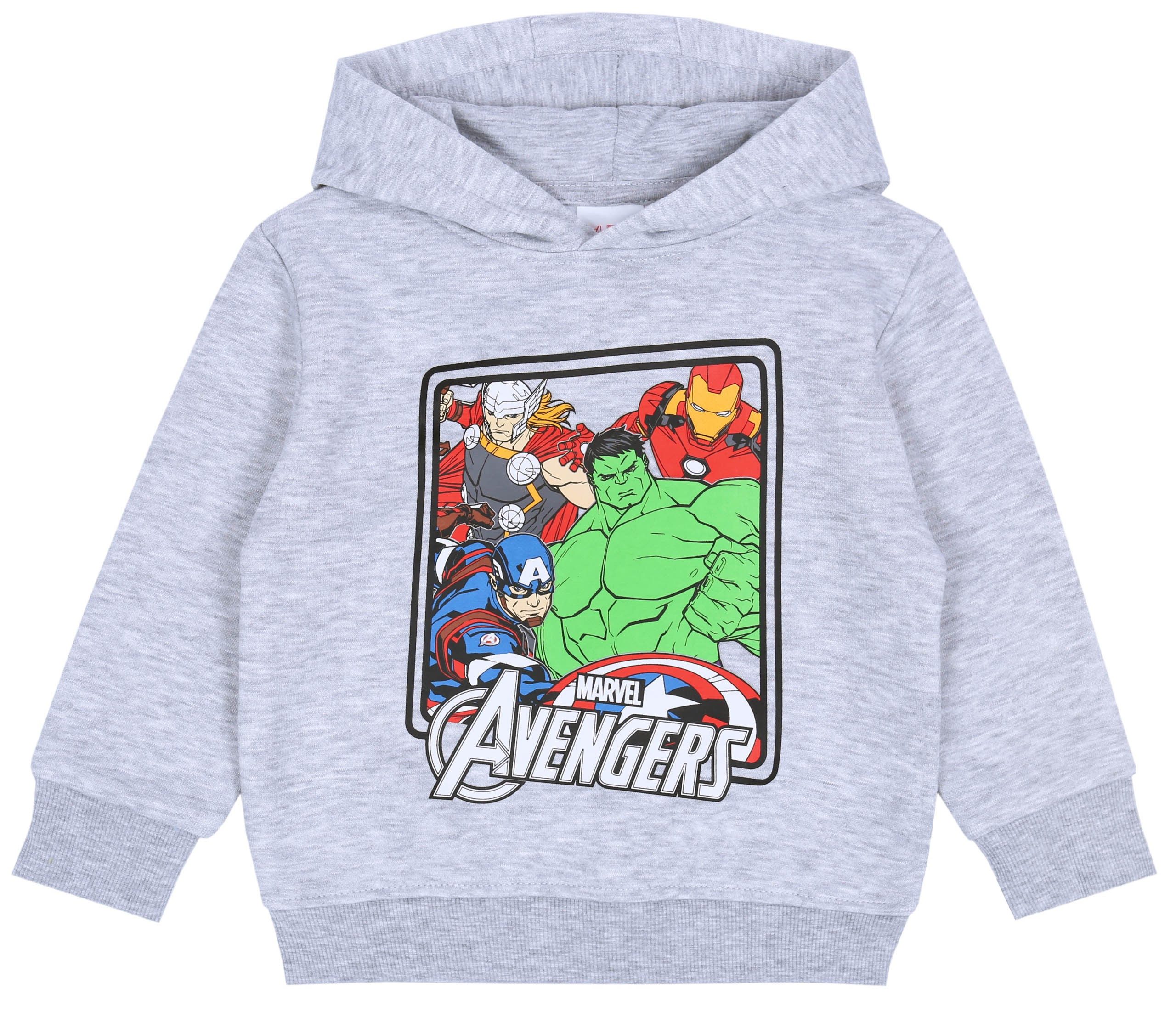 Sarcia.eu Kapuzensweatshirt AVENGERS Marvel graues Melange Hoodie 18-24 Monate