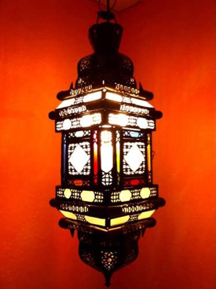 Marrakesch Orient & Mediterran Interior Deckenleuchte Orientalische Lampe Pendelleuchte Reina Bunt 60cm, ohne Leuchtmittel, Handarbeit