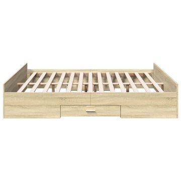 vidaXL Bett Bettgestell mit Schubladen Sonoma-Eiche 180x200cm Holzwerkstoff