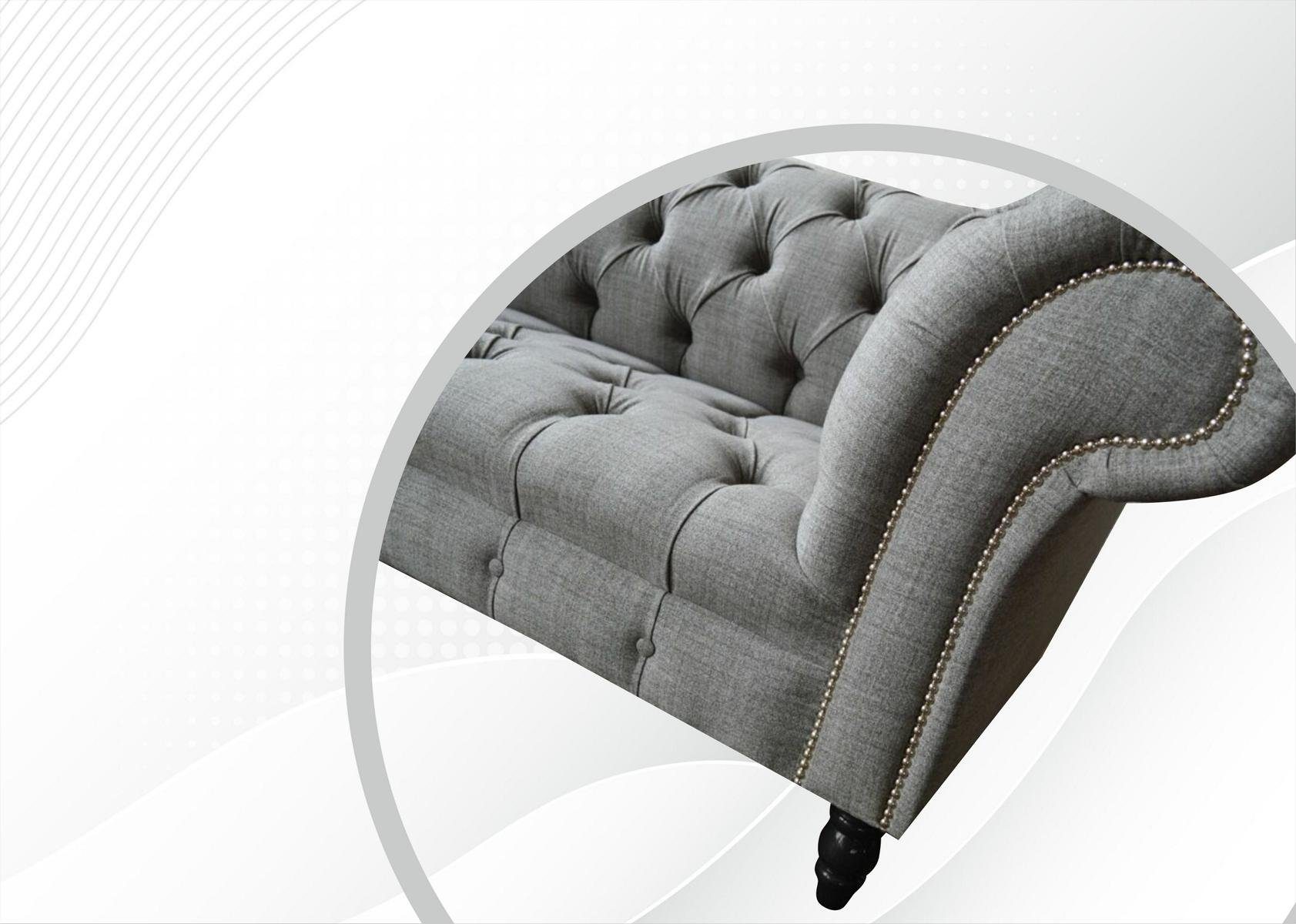 Polster Sitzer Couchen in 3 Made Sofas JVmoebel Europe Sofa Chesterfield Designer Sofa Stoff,