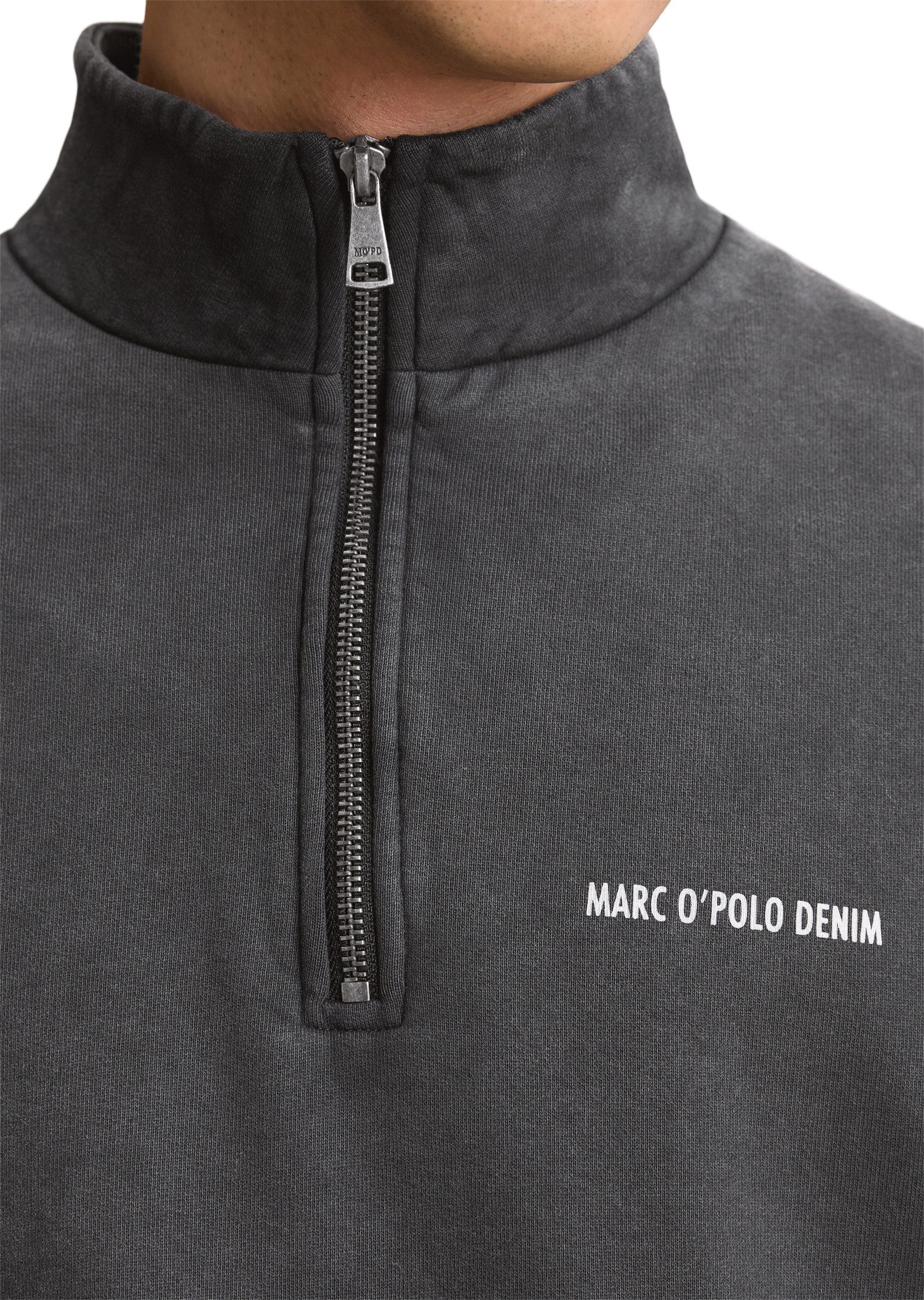 Marc O'Polo DENIM Sweatshirt Troyerkragen, relaxed fit, Logoprint