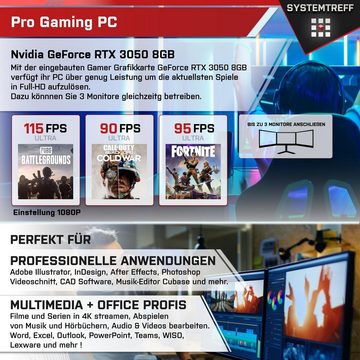 SYSTEMTREFF Basic Gaming-PC-Komplettsystem (27", Intel Core i5 12600K, GeForce RTX 3050, 16 GB RAM, 1000 GB SSD, Windows 11, WLAN)