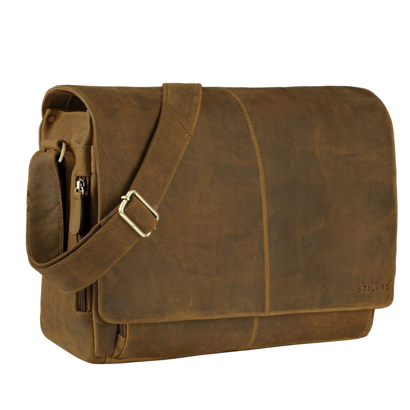 STILORD Laptoptasche "Alex" Vintage Ledertasche Männer Frauen