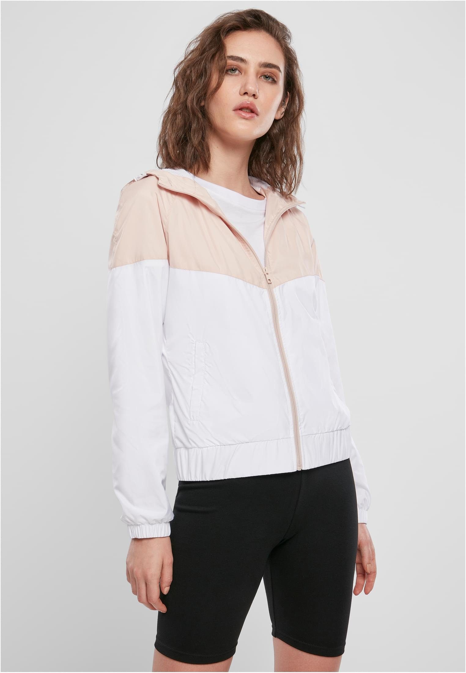 URBAN CLASSICS Sommerjacke Damen Ladies Arrow Windbreaker (1-St) lightpink/white | Jacken