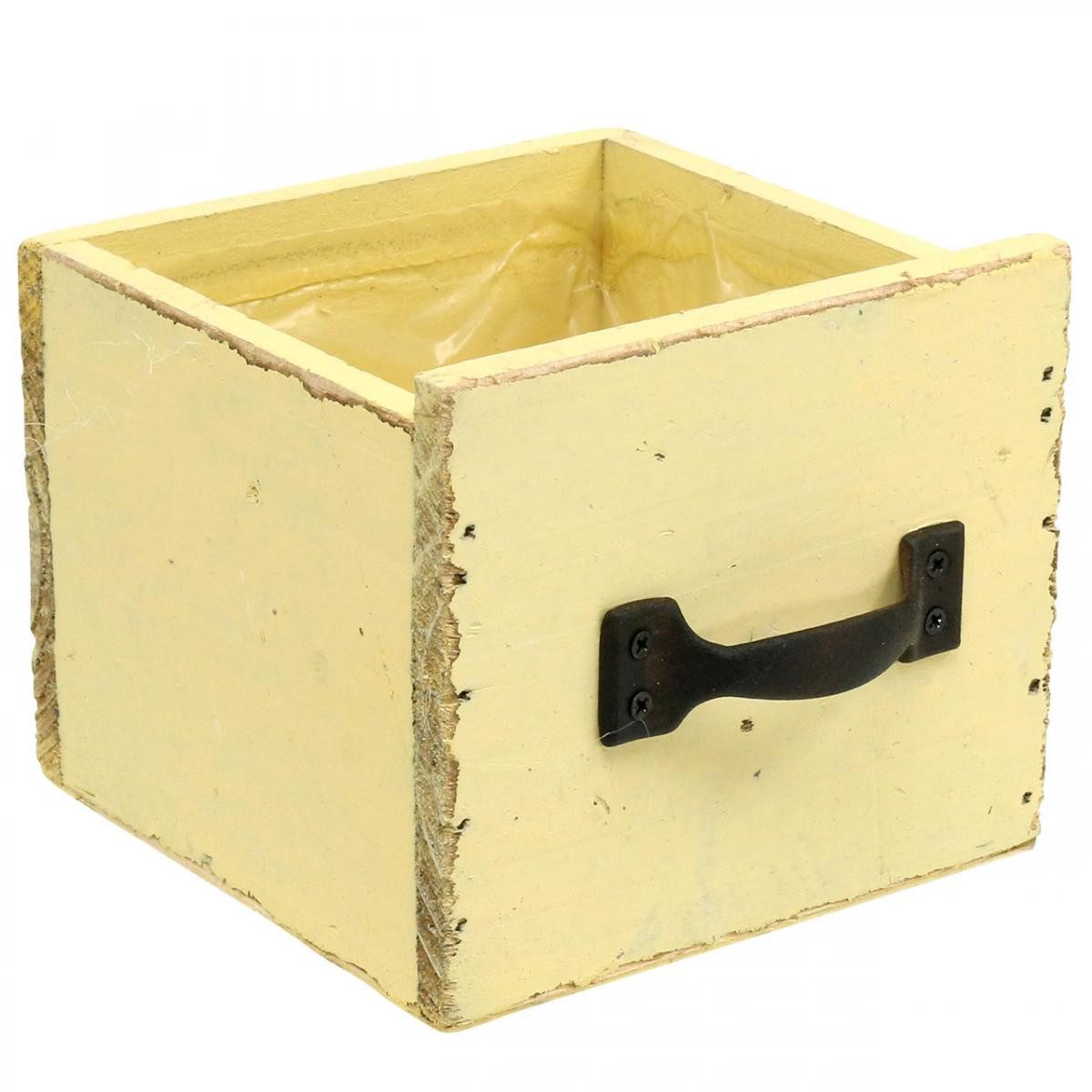 Florists Products Dekokorb Vintage Holzschublade mit Griff als Pflanzgefäß Deko