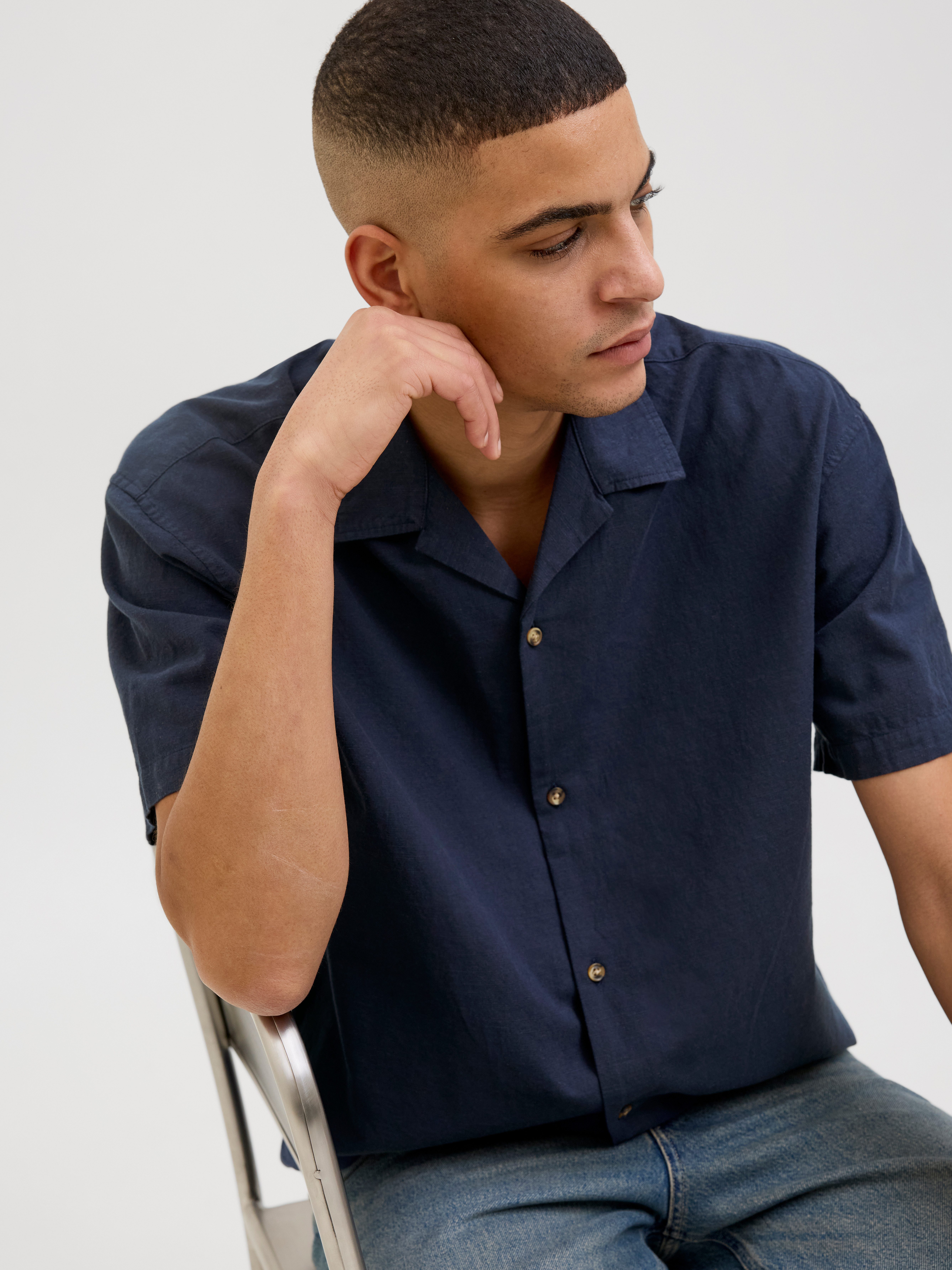 Jack & Jones Kurzarmhemd JJESUMMER RESORT SHIRT SS SN mit Resort Kragen günstig online kaufen