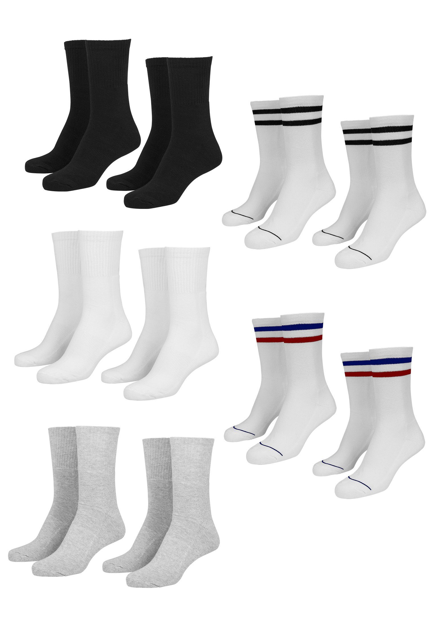 URBAN CLASSICS Freizeitsocken Accessoires Sporty (1-Paar) Socks 10-Pack