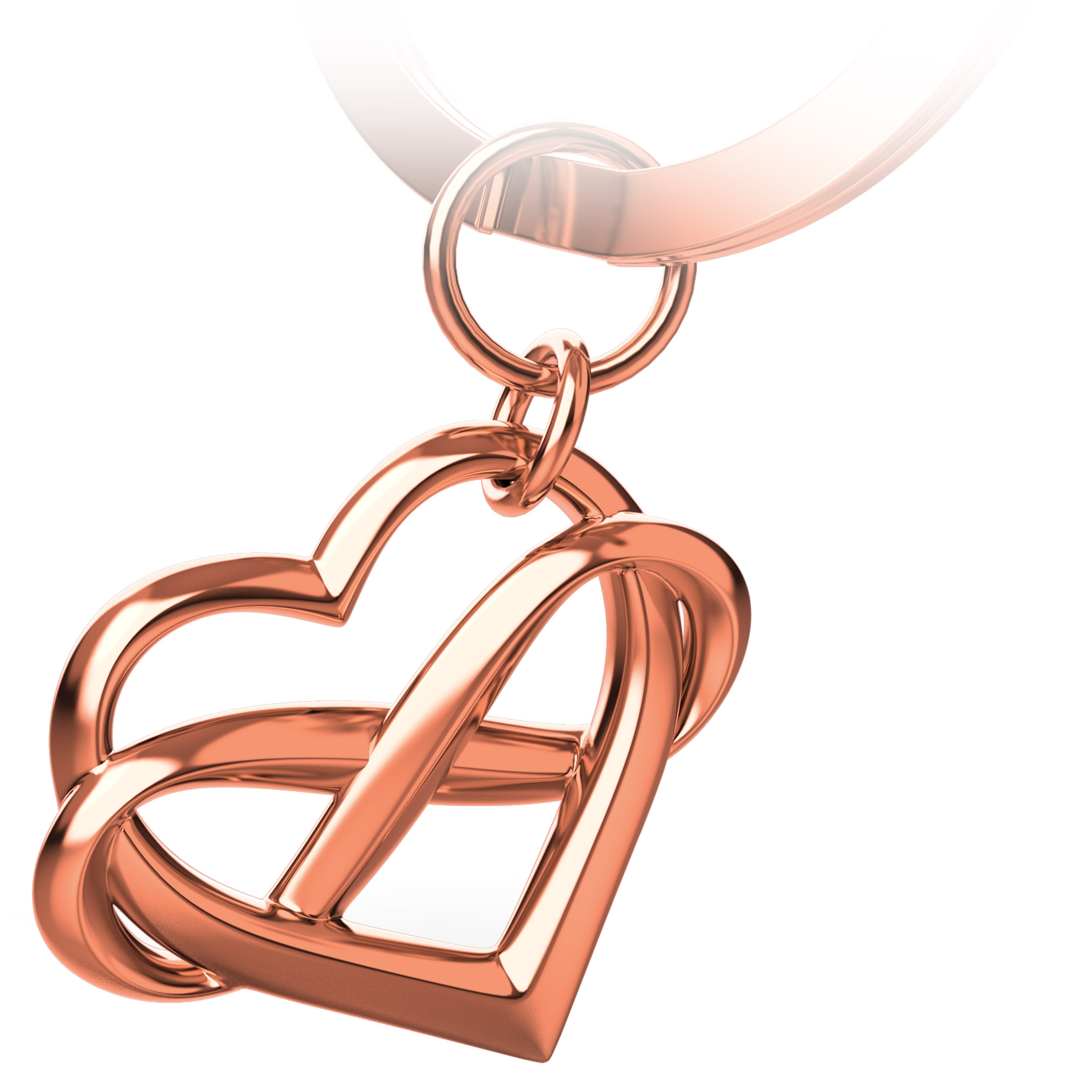 FABACH Schlüsselanhänger Herz mit Unendlichkeitszeichen „Infinite Love“ – Geschenk Liebe Roségold