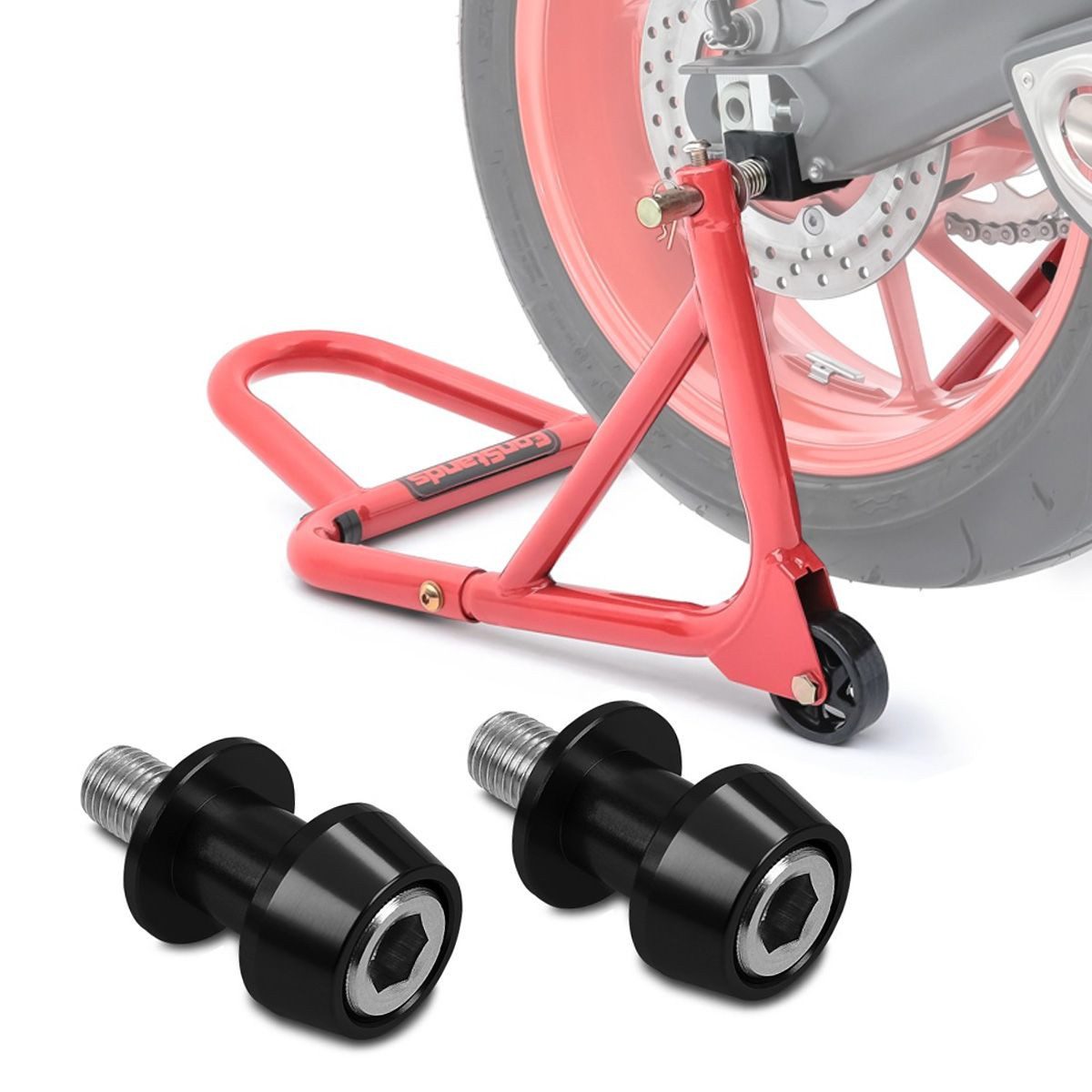 Motorradheber Set Montageständer + Prismabuchsen-Racingadapter S11