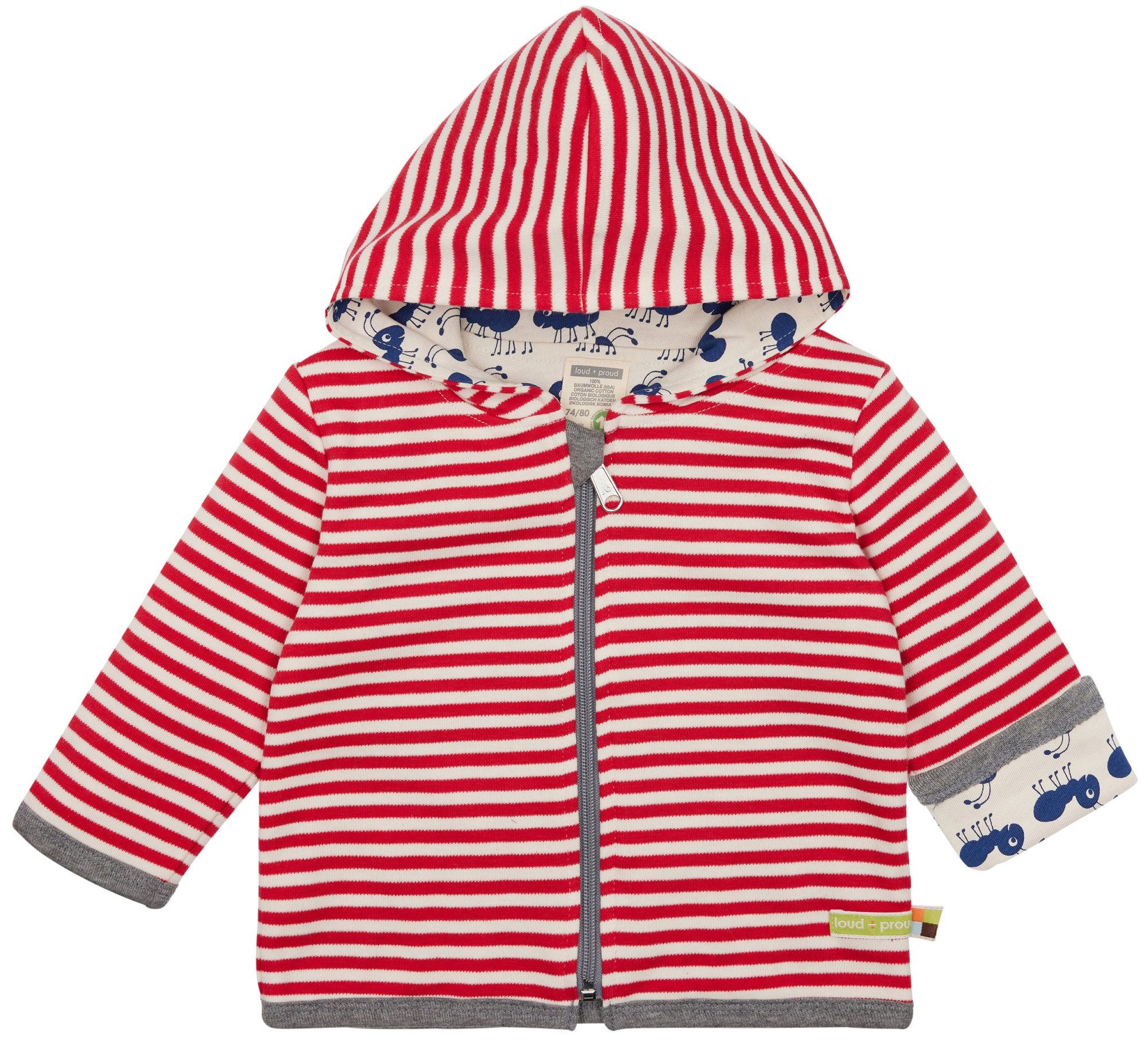 Wendejacke mit Streifen