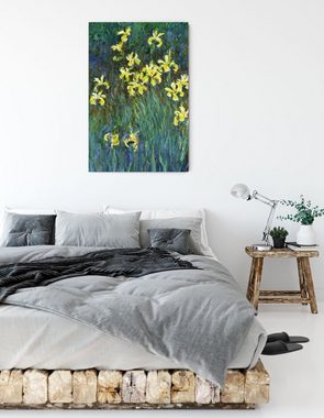 Pixxprint Leinwandbild Claude Monet - Gelbe Schwertlilien, Claude Monet - Gelbe Schwertlilien (1 St), Leinwandbild fertig bespannt, inkl. Zackenaufhänger