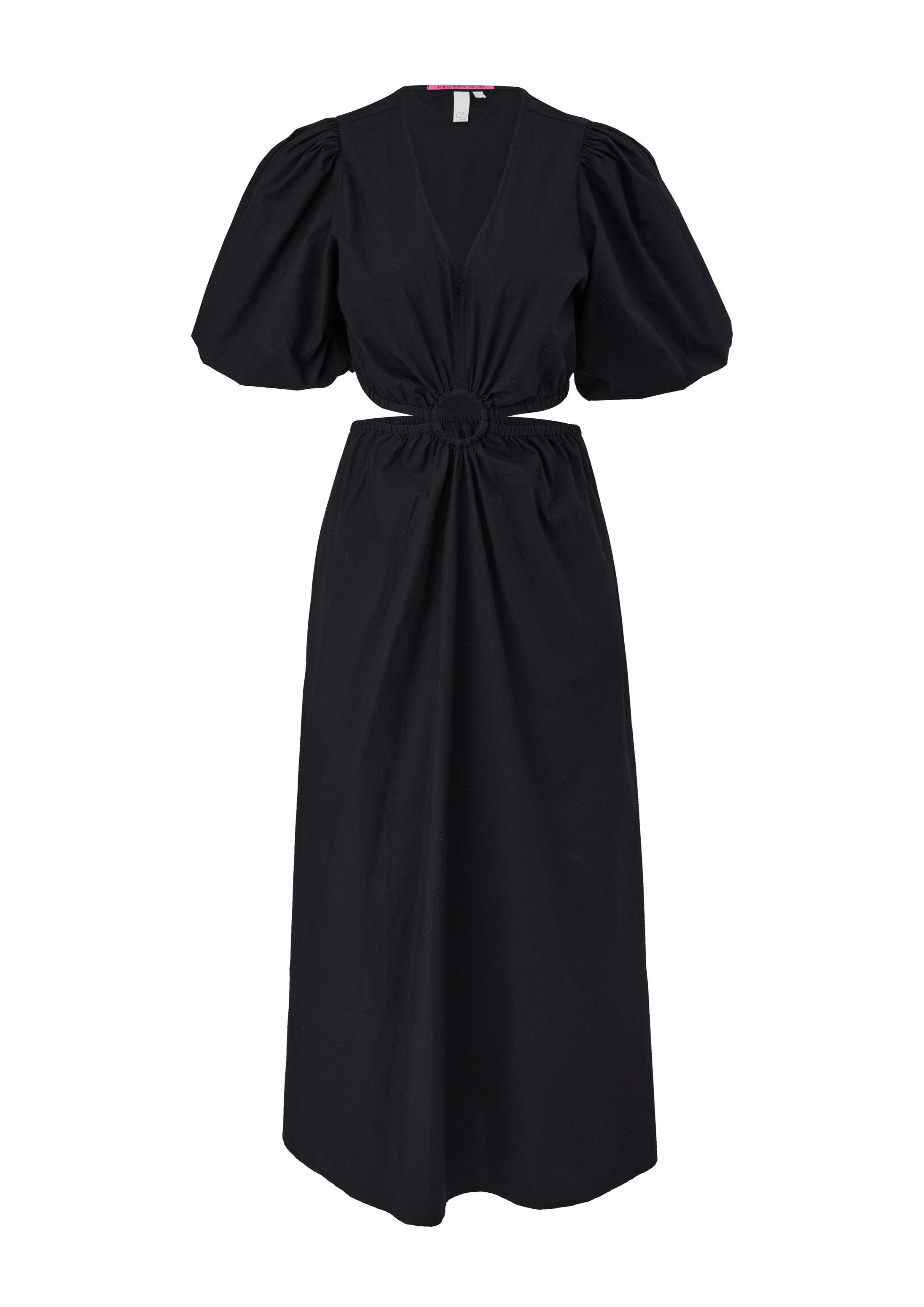 QS Maxikleid Kleid Zweiteiliges Popeline-Kleid
