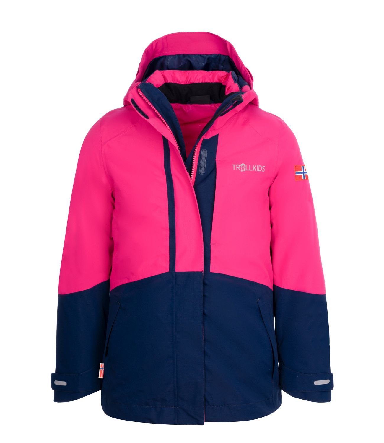 TROLLKIDS 3-in-1-Funktionsjacke Skanden Wasserdicht Marineblau/Magenta