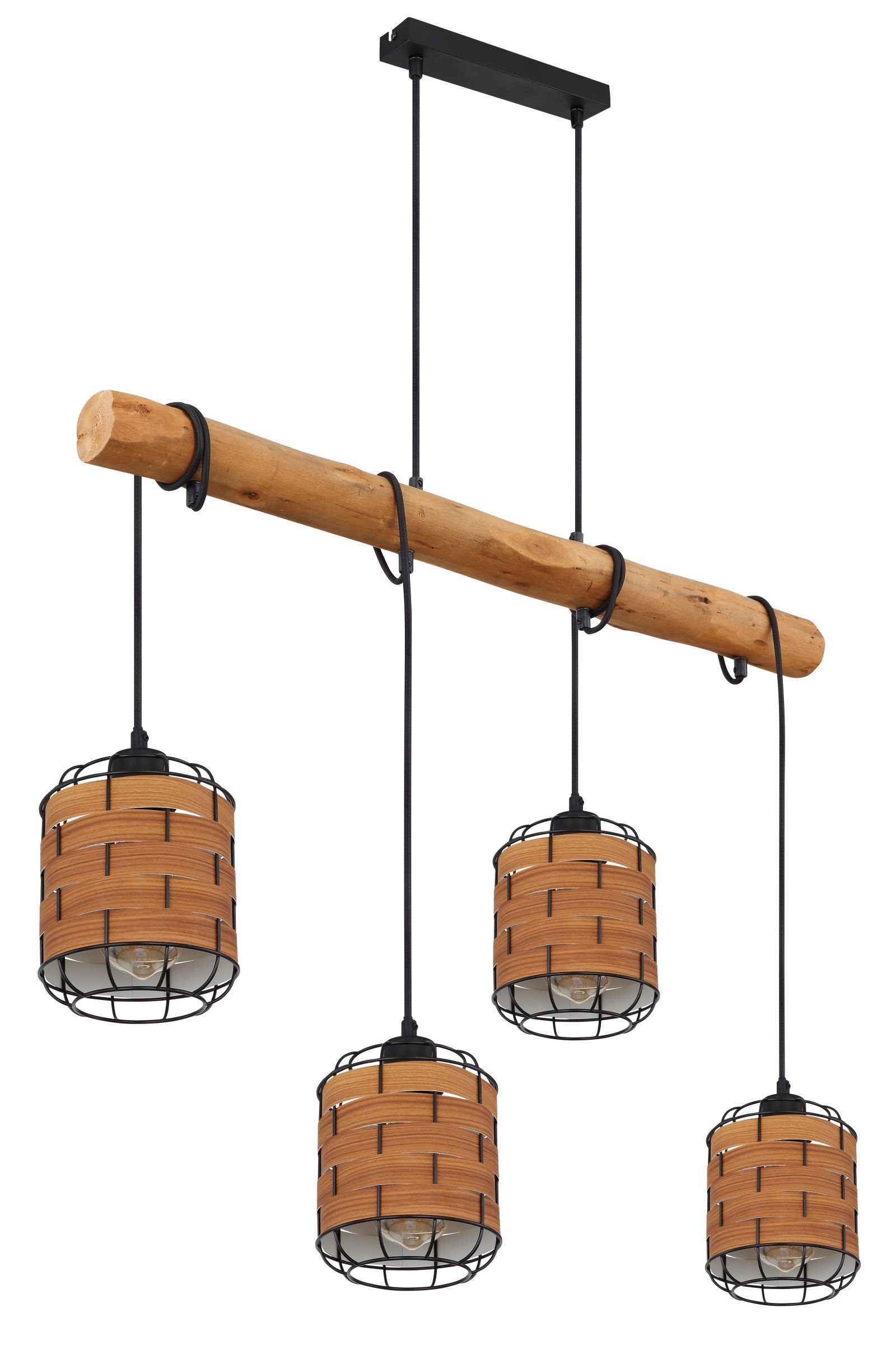 Globo Hängeleuchte GLOBO Hängeleuchte Esszimmer Hängelampe Holz Optik Pendelleuchte