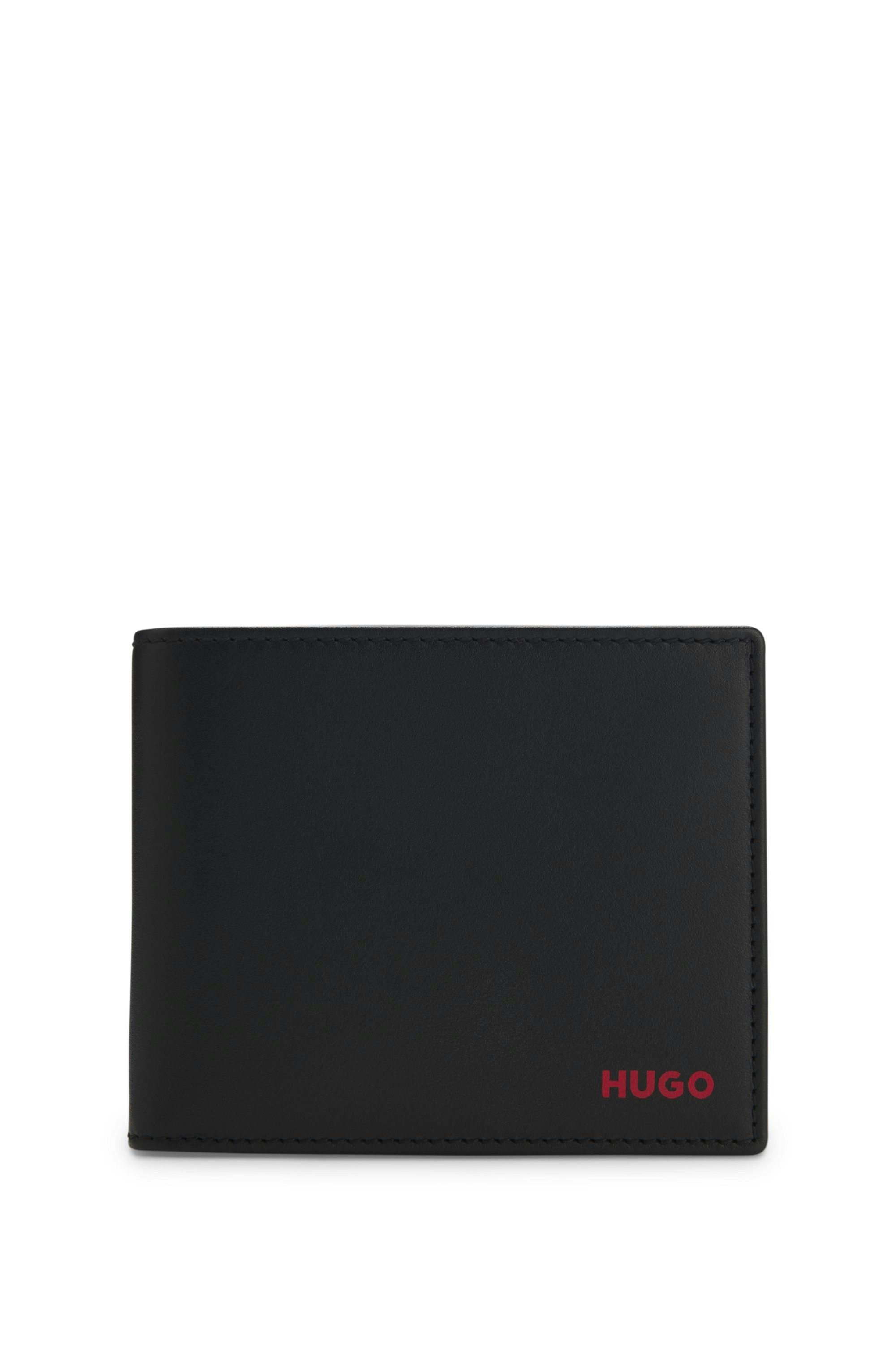 HUGO Geldbörse Tibby 2.0, Herren Geldbeutel, Portemonnaie mit Logoschriftzug