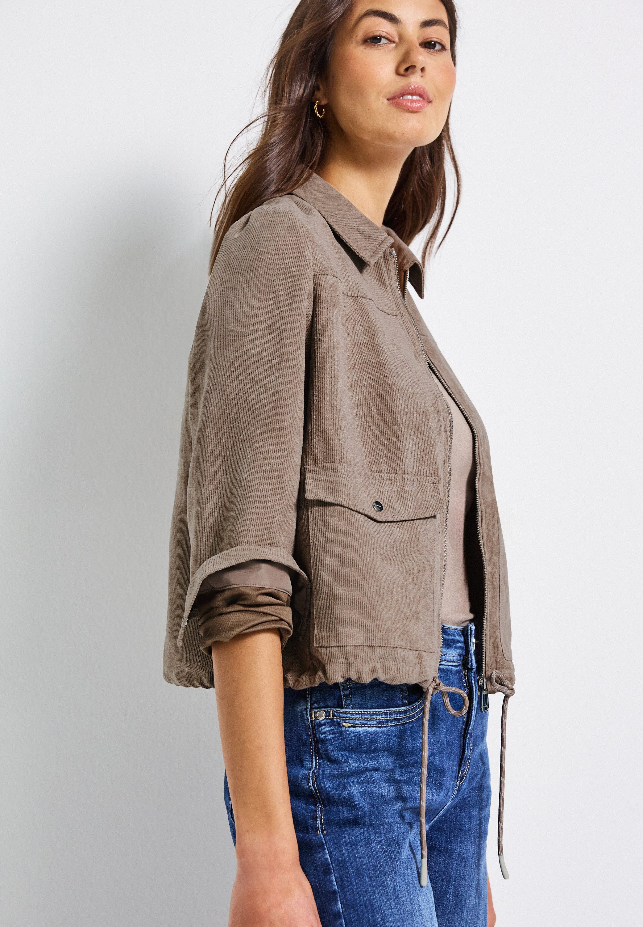 STREET ONE Cordjacke mit Zipper günstig online kaufen