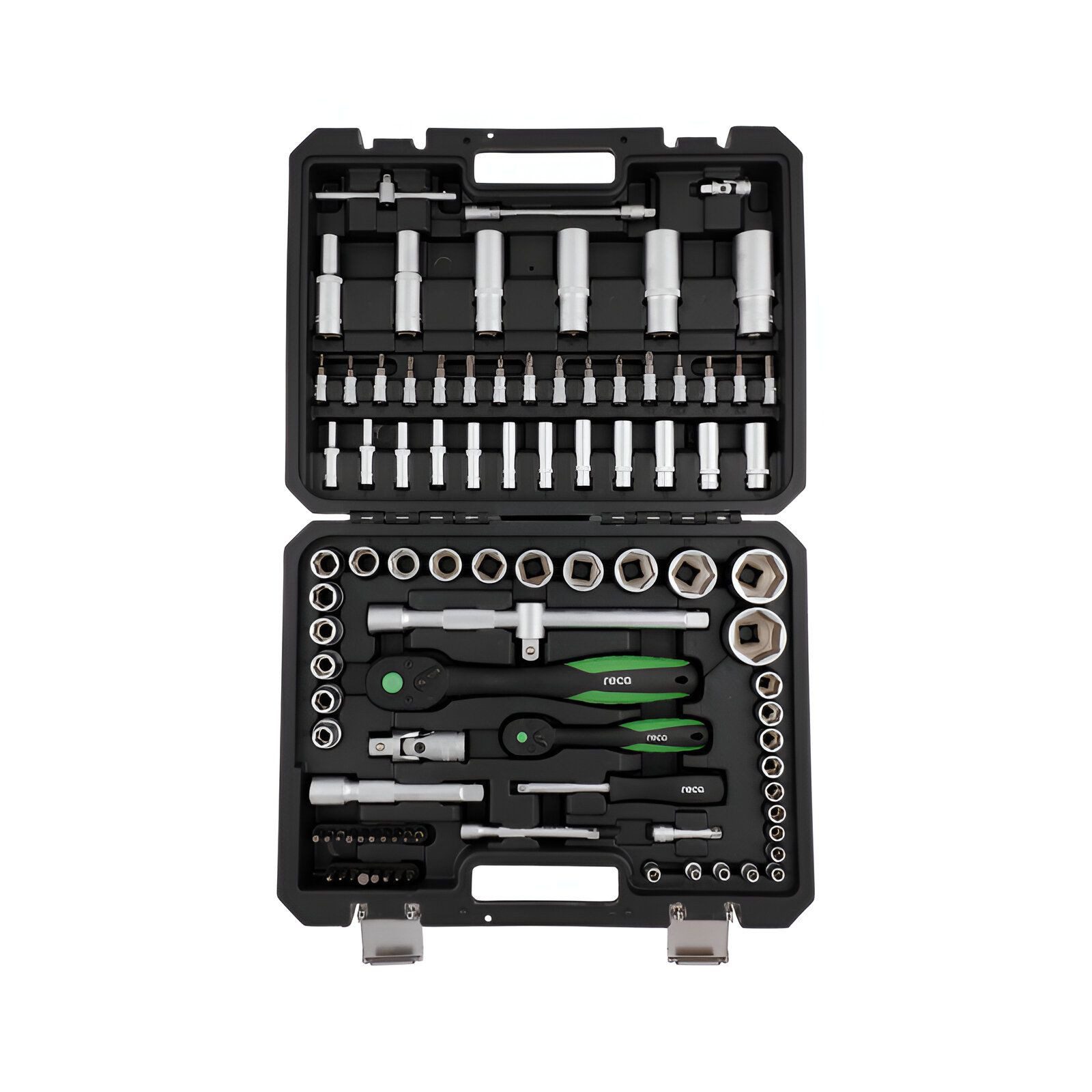 RECA NORM GmbH Werkzeugset RECA Steckschlüsselsatz Set 93tlg Steckschlüssel-Satz Ratschenkoffer