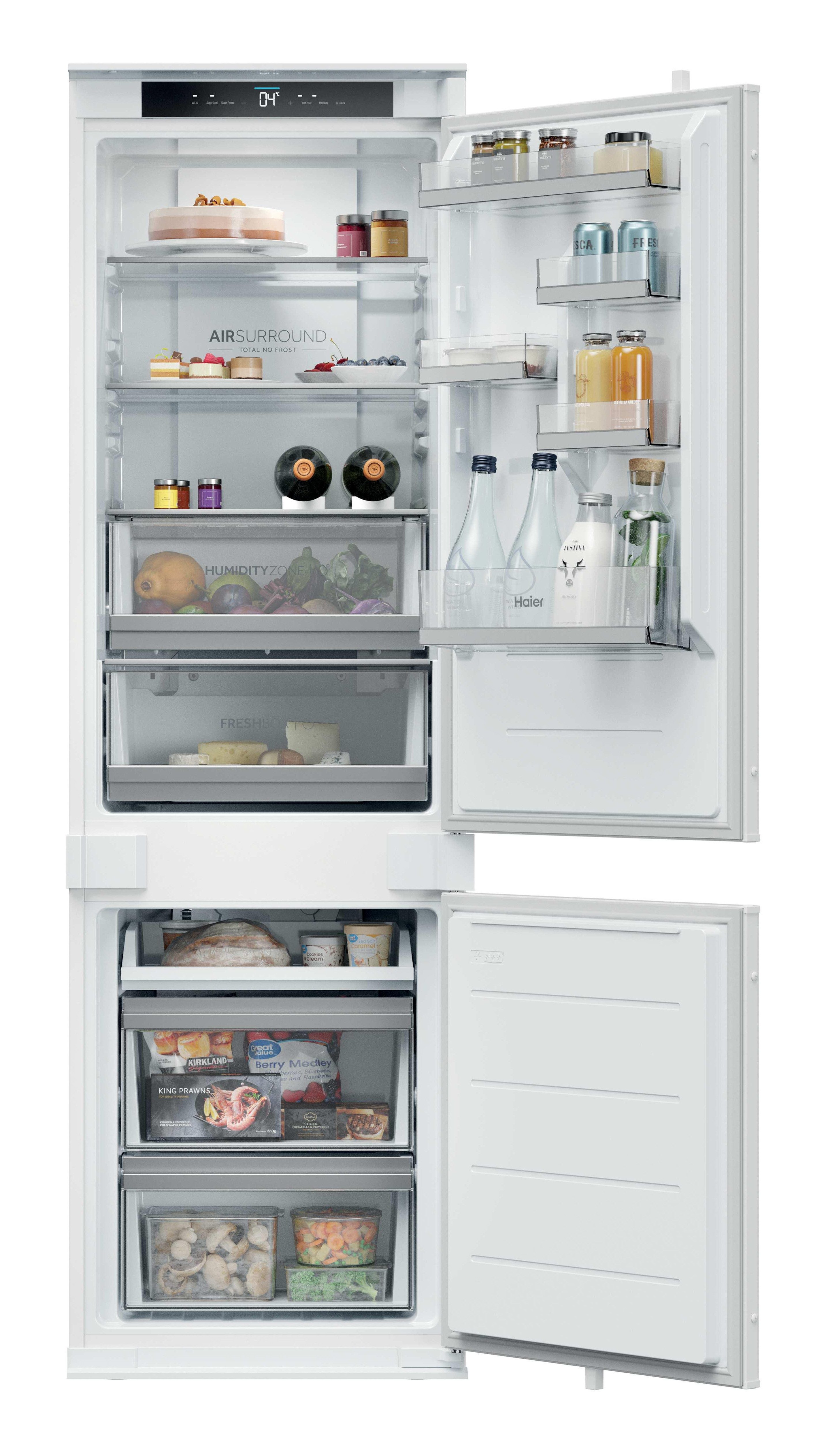 Haier Einbaukühlgefrierkombination HBQW5518D, 177,2 cm hoch, 54 cm breit, Humidity Zone: Obst, Gemüse und Salat 2x länger frisch halten
