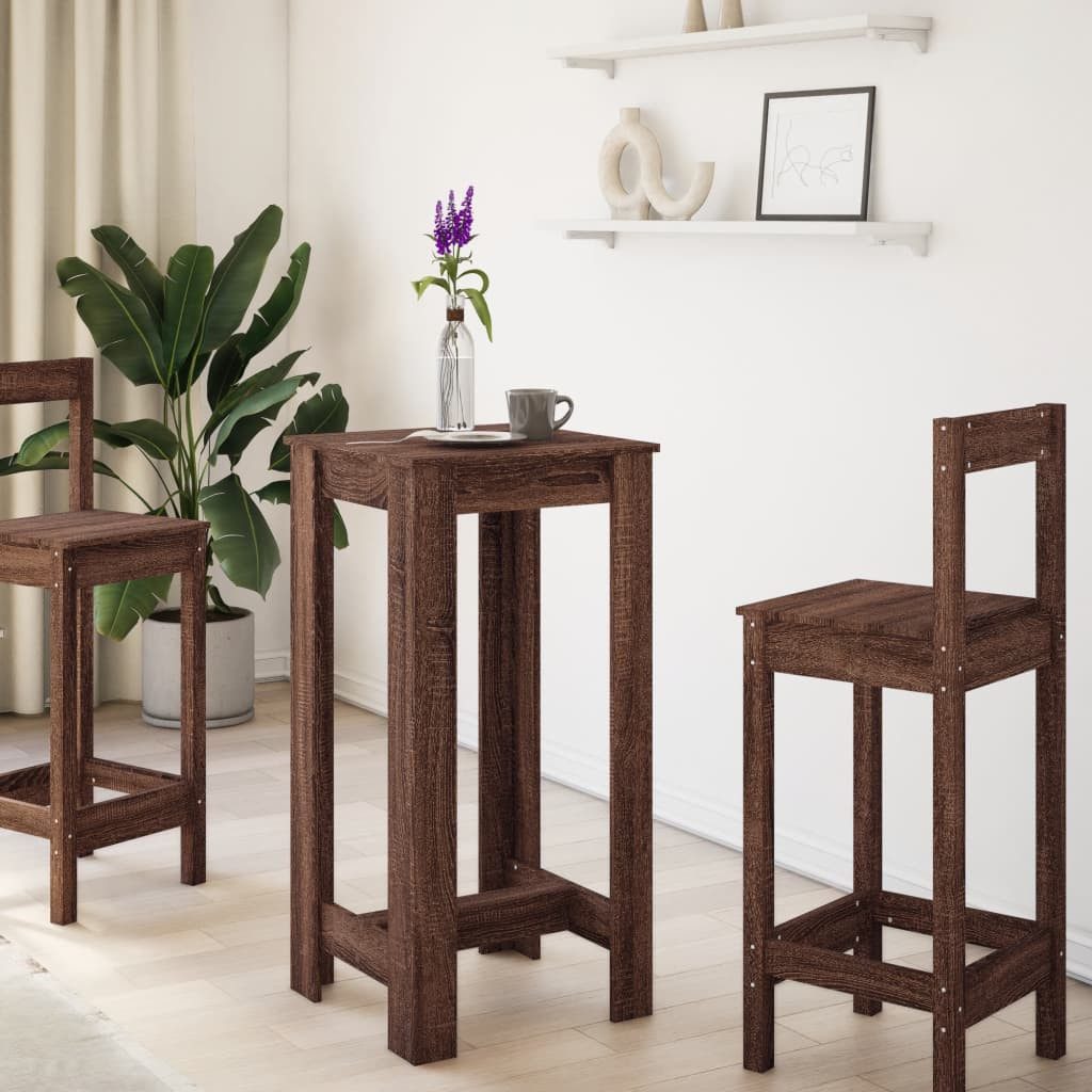 vidaXL Esstisch Bartisch Braun Eichen-Optik 51x50x103,5 günstig online kaufen