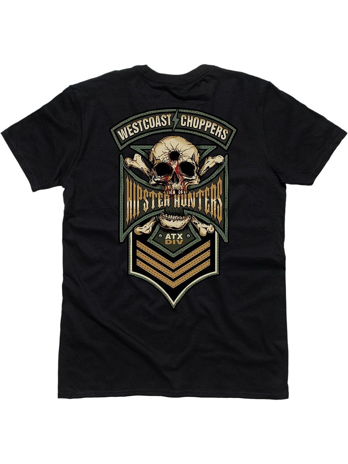 West Coast Choppers T-Shirt Hipster Hunters T-Shirt Black