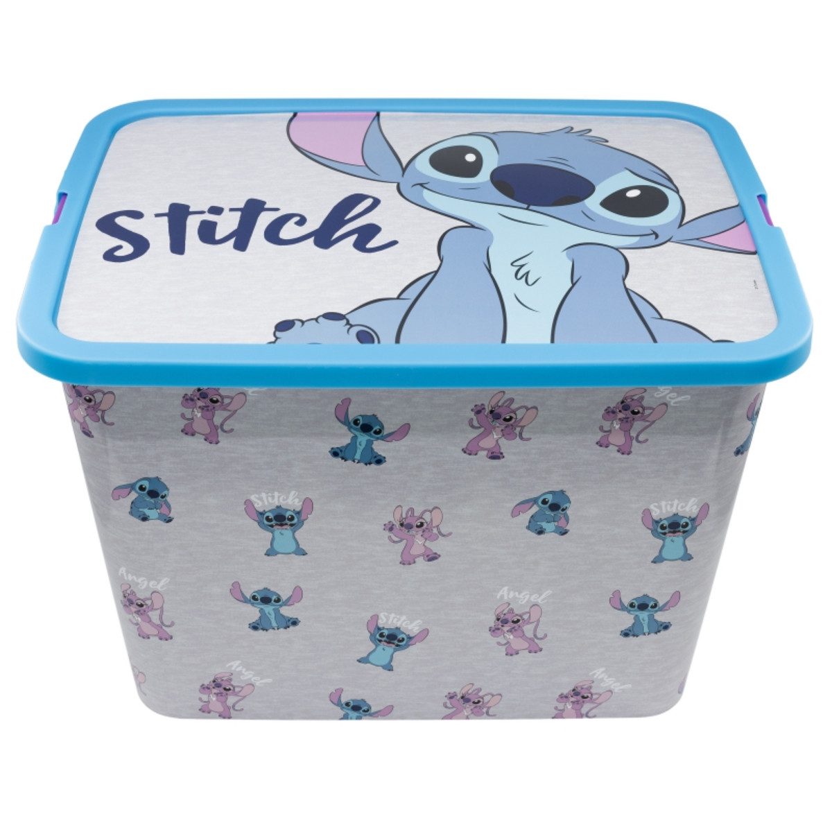 Storline Aufbewahrungsbox Disney Stitch Kinderbox 23  Lt Aufbewahrungsbehälter mit Deckel