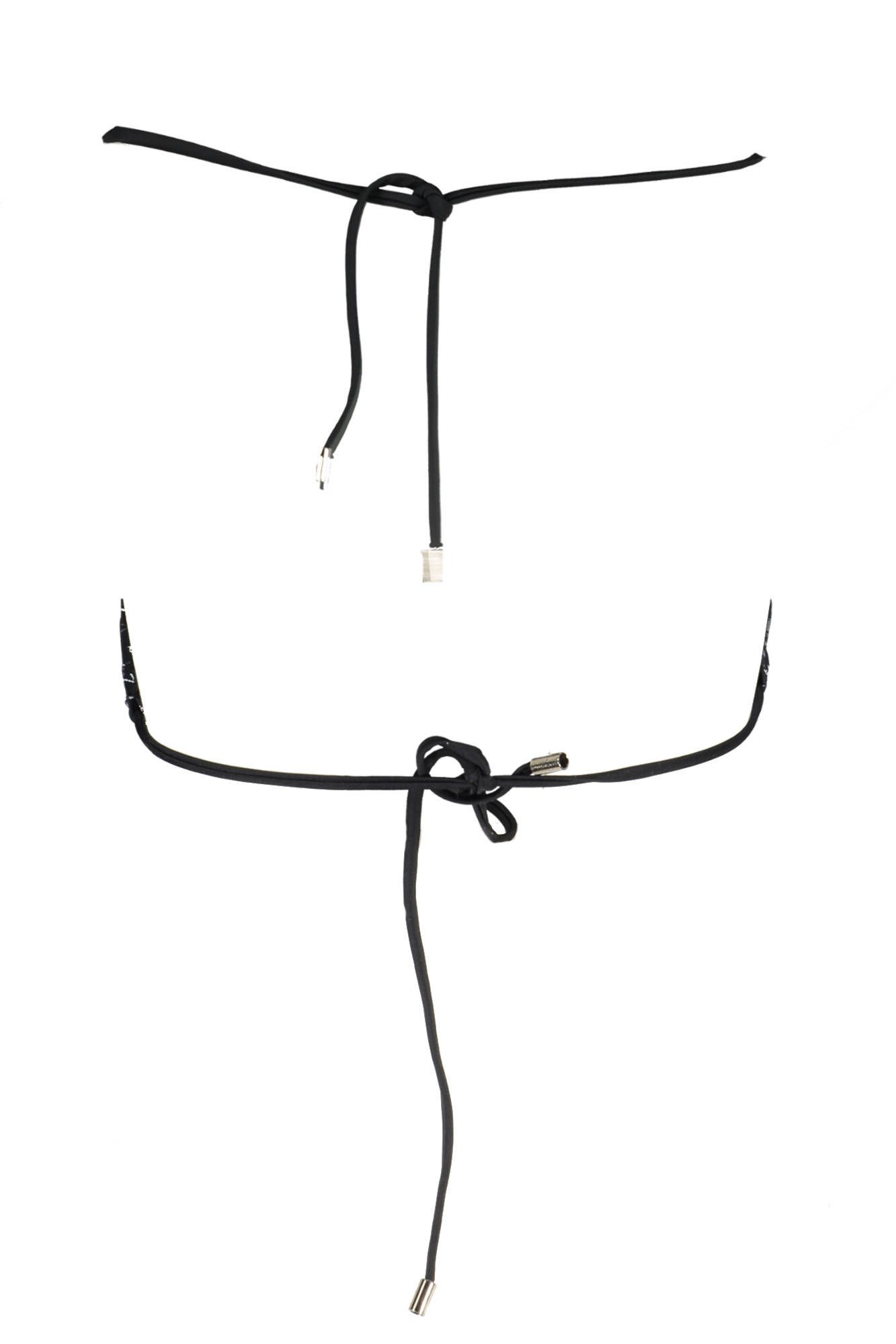 KARL LAGERFELD Badeanzug Elegantes Damen Bikini-Oberteil in Schwarz mit Logo und Bändchenversc