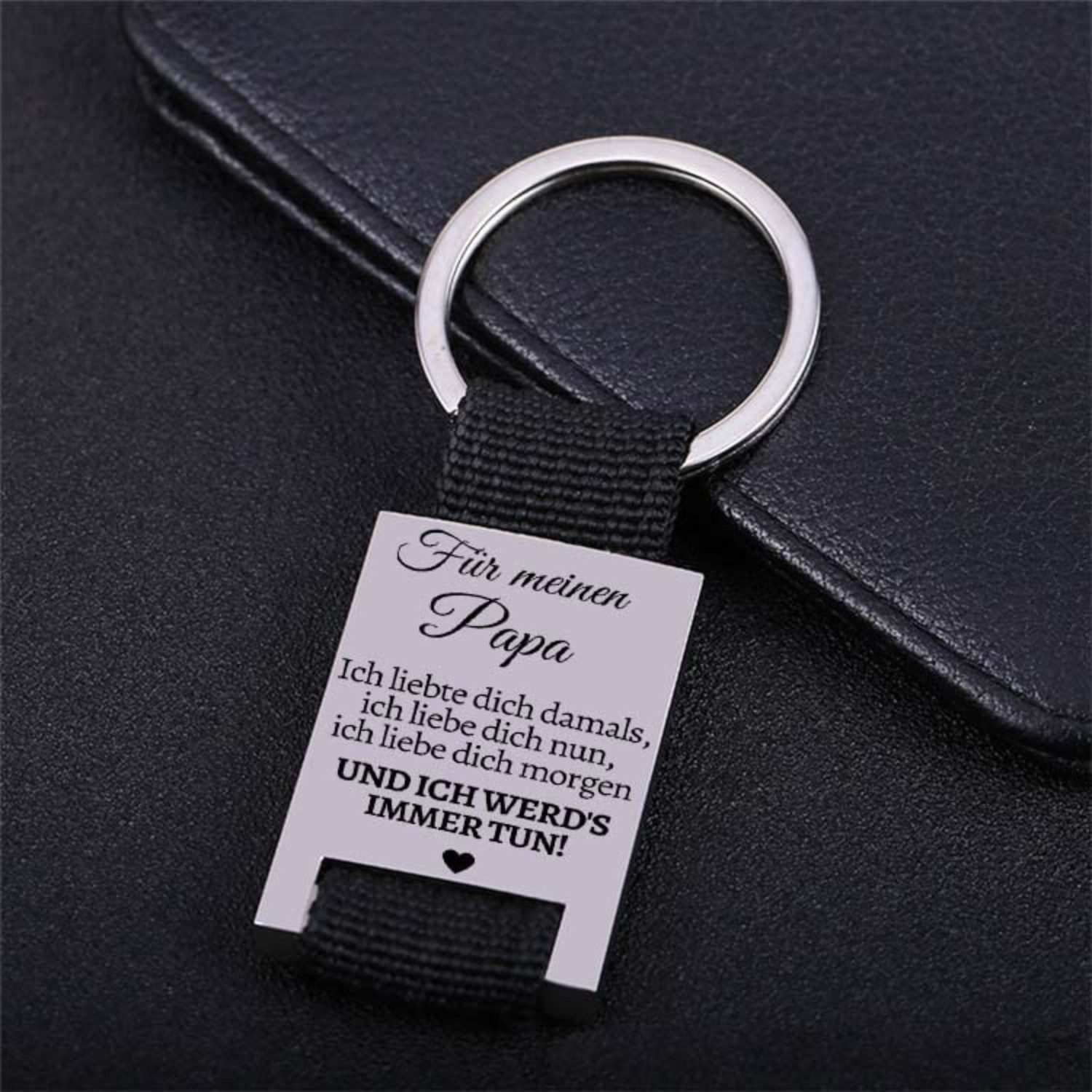 Geschenkehöhle Schlüsselanhänger mit Gravur Schlüsselanhänger mit Gravur "Ich liebe dich & ich werde es immer tun", Erhältlich in 14 Varianten & liebevoller Gravur