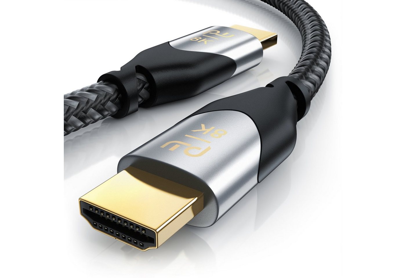 Primewire Ultra High Speed 8K HDMI Kabel 2.1, Stoffummantelung HDMI-Kabel, 2.1, HDMI Typ A (300 cm), UHD, Ethernet, 8K @ 120 Hz, 4k @ 240 Hz, 3D TV, eARC, HDR10+, 3m
