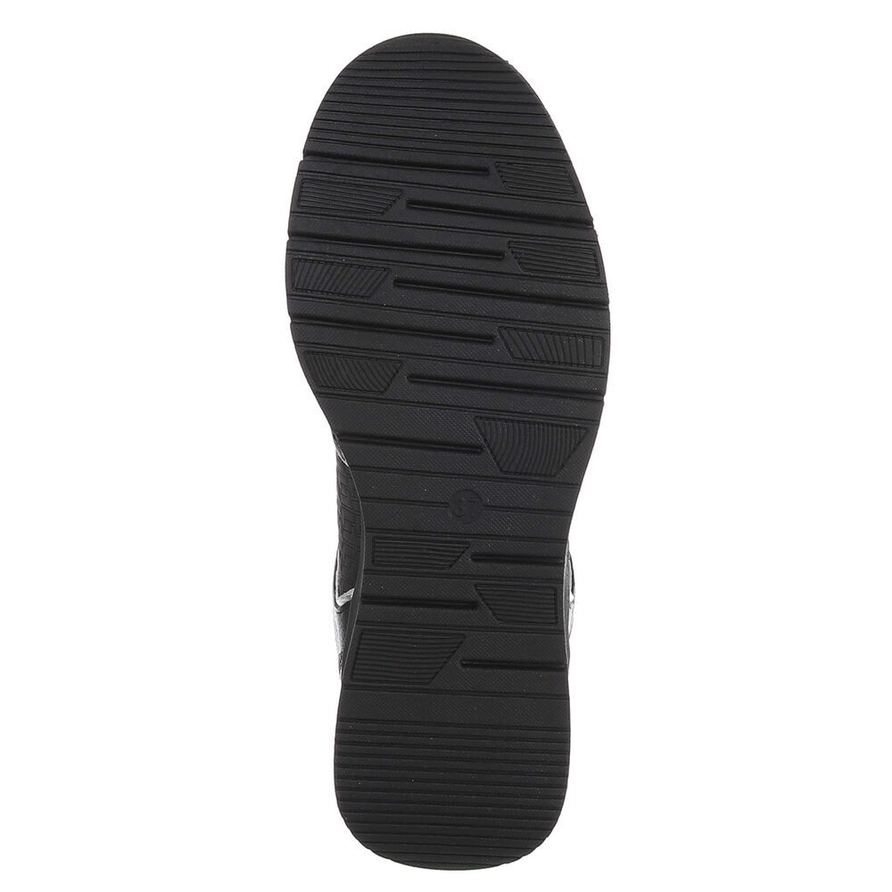 Ital-Design Modischer Sneaker mit Reißverschluss für Damen Sneaker (91261451) Keilabsatz/Wedge Sneakers Low in Schwarz – Bild 3 von 5