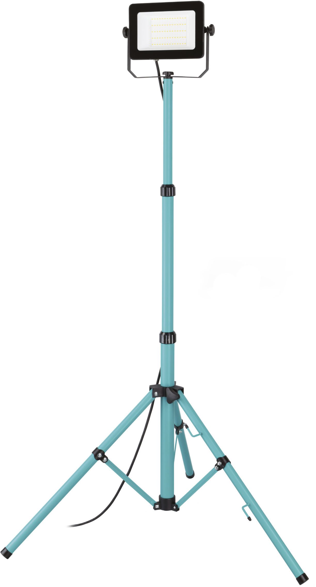 EGLO Deckenstrahler AVELAR Strahler - Alu, Kunststoff - LED - 52W - IP65, LED fest integriert, Neutralweiß, Baustrahler, Arbeitsleuchte, Arbeitsscheinwerfer, L75xB68,5xH190,5cm